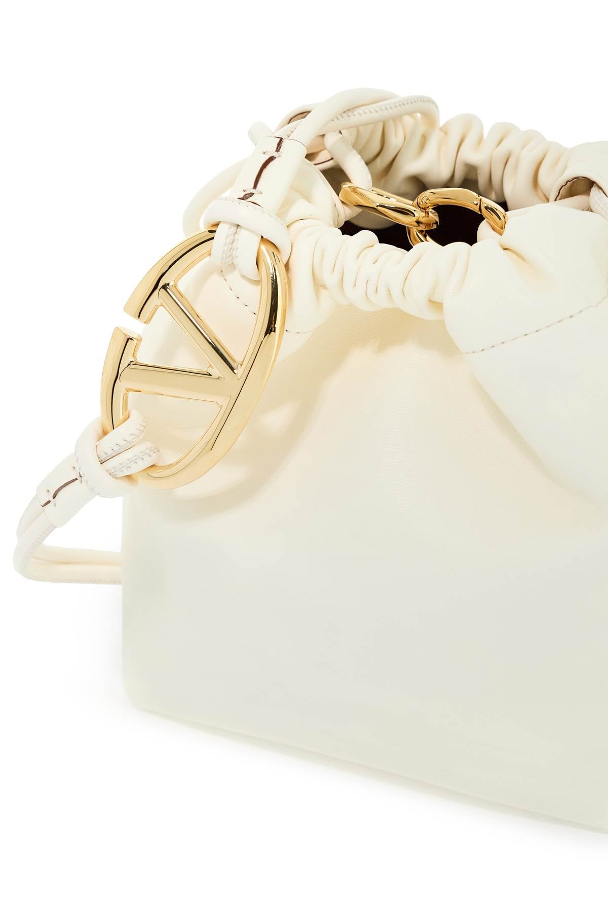 VALENTINO GARAVANI mini vlogo bucket bag with pouf