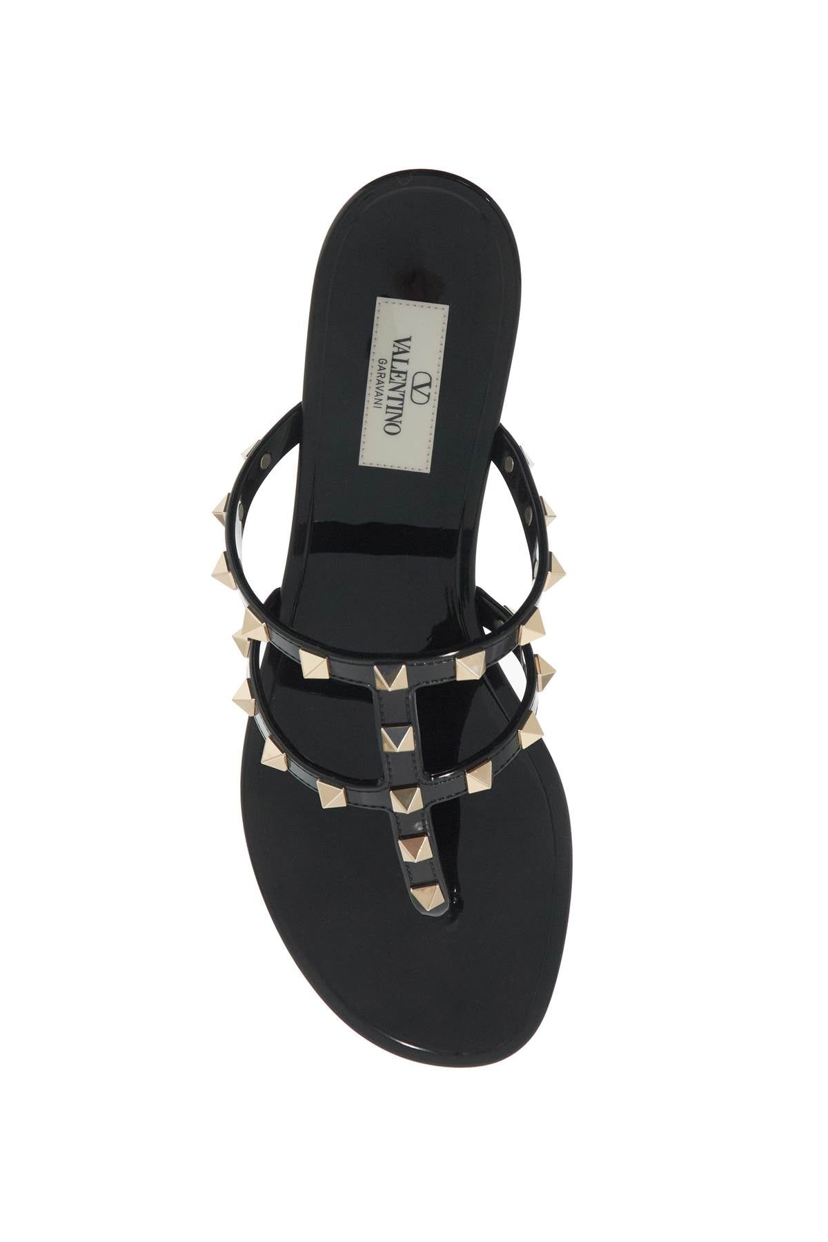 VALENTINO GARAVANI rockstud pvc thong sandals