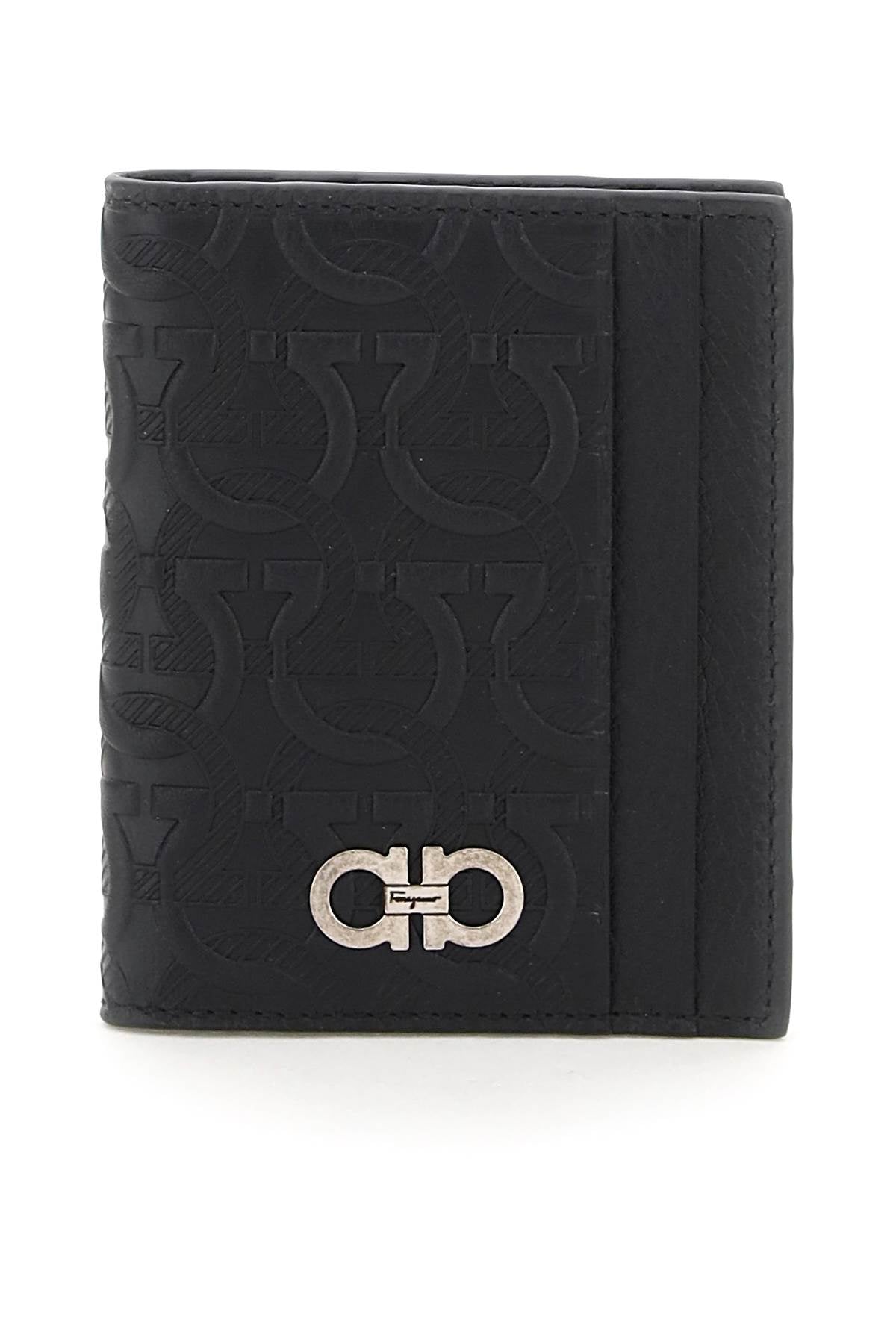 FERRAGAMO embossed leather bifold wallet