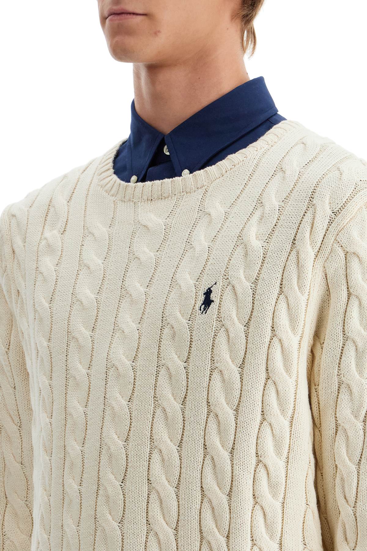 POLO RALPH LAUREN cotton cable knit pullover sweater