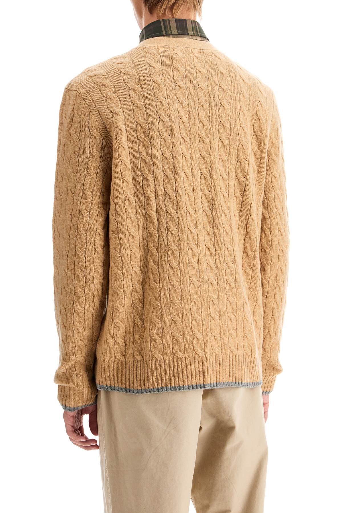 POLO RALPH LAUREN wool and cashmere braided cardigan