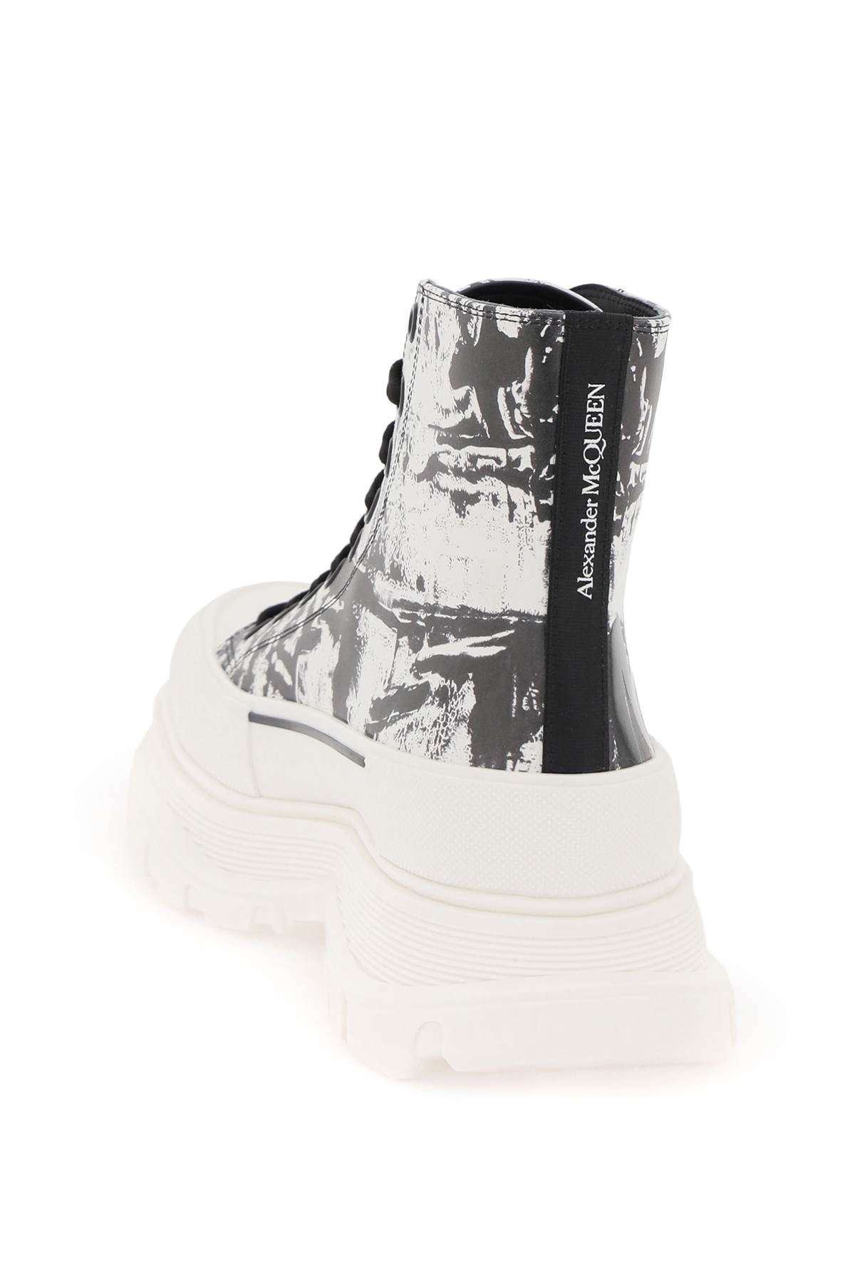 ALEXANDER MCQUEEN 'tread slick graffiti' ankle boots