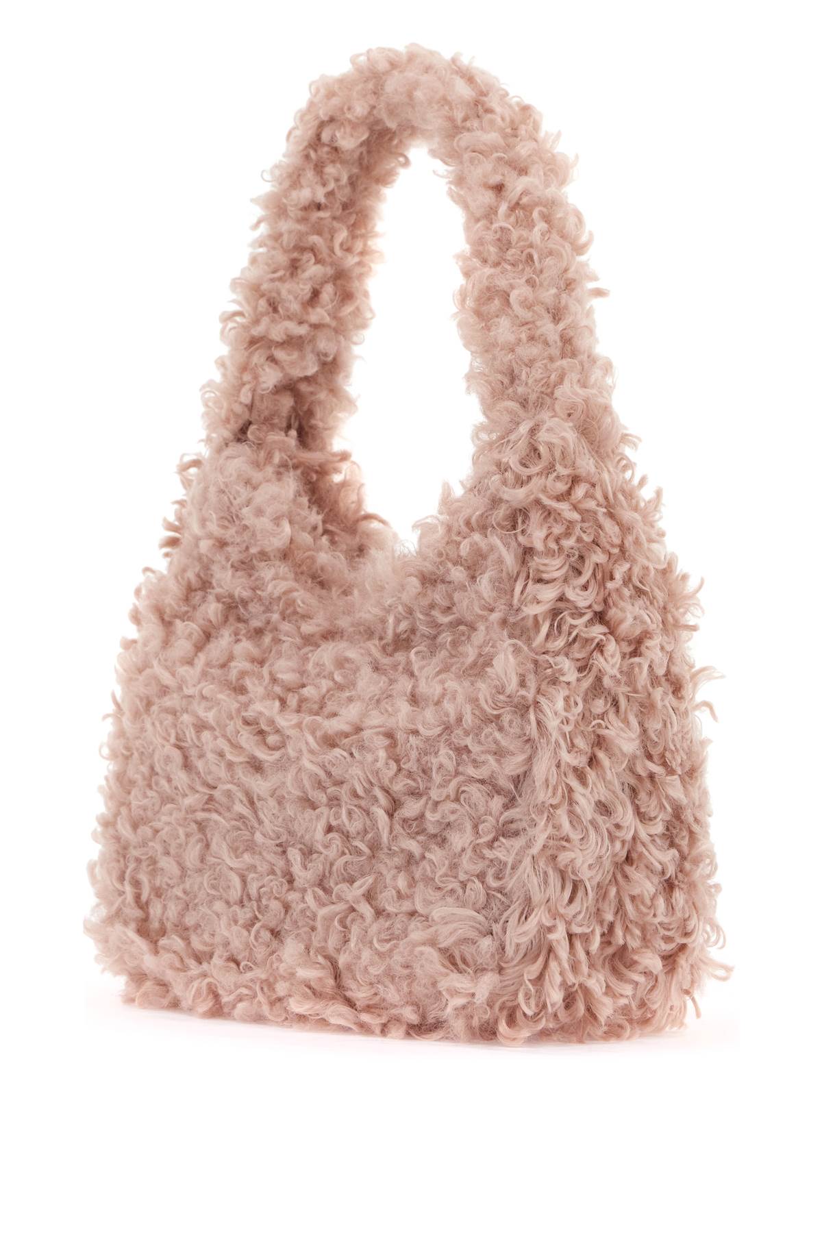 STELLA McCARTNEY small soft teddy hobo tote bag.