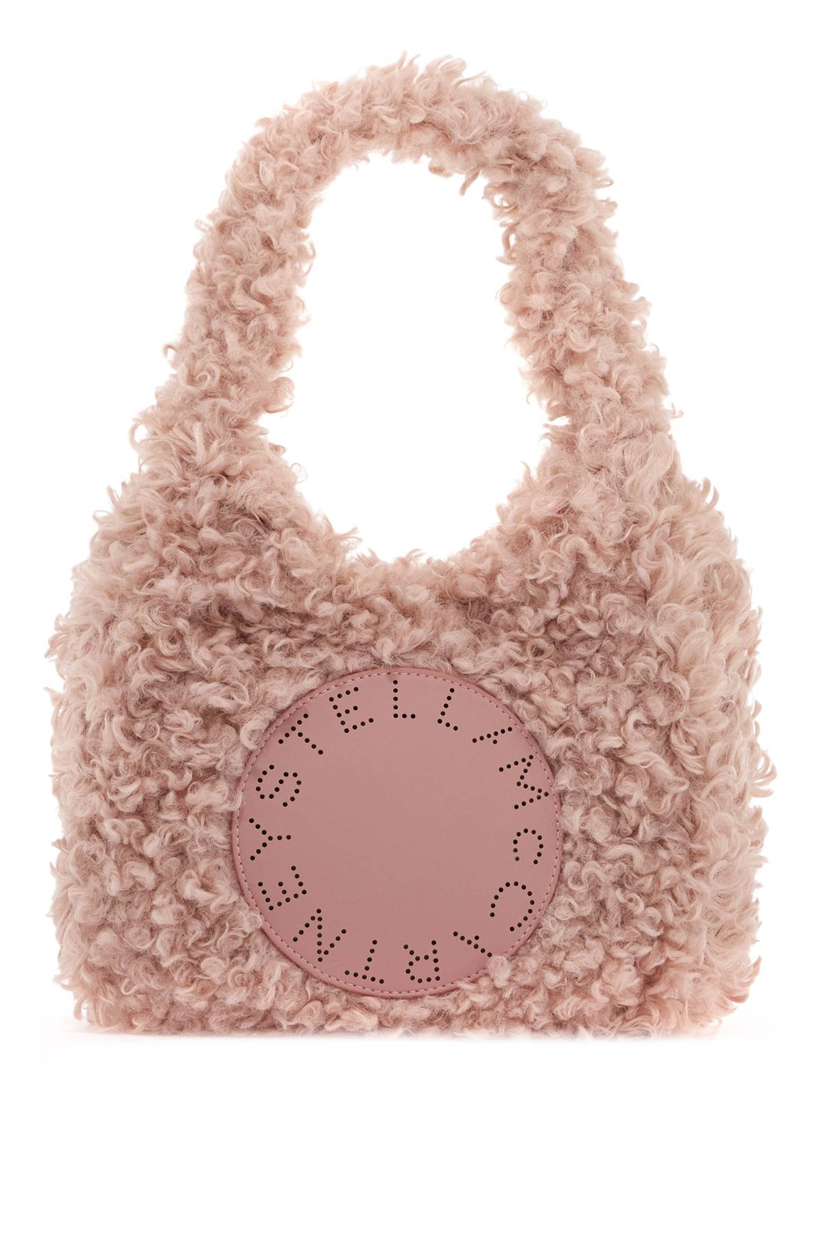 STELLA McCARTNEY small soft teddy hobo tote bag.