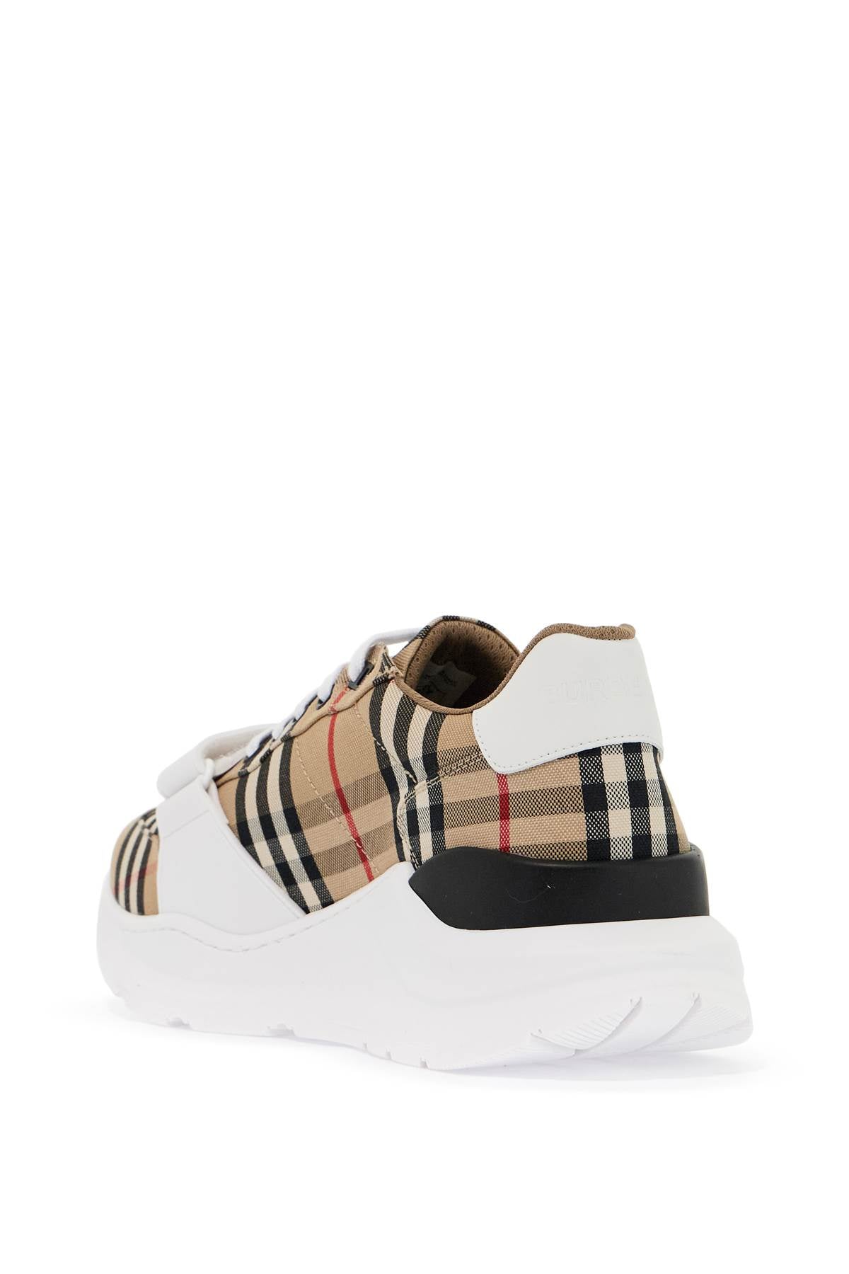 BURBERRY check fabric sneakers