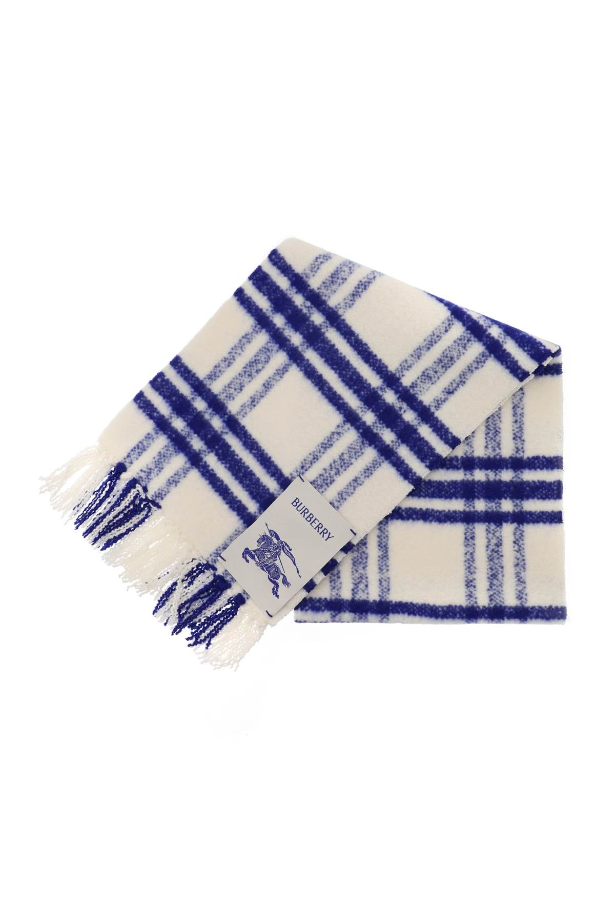 BURBERRY check wool scarf