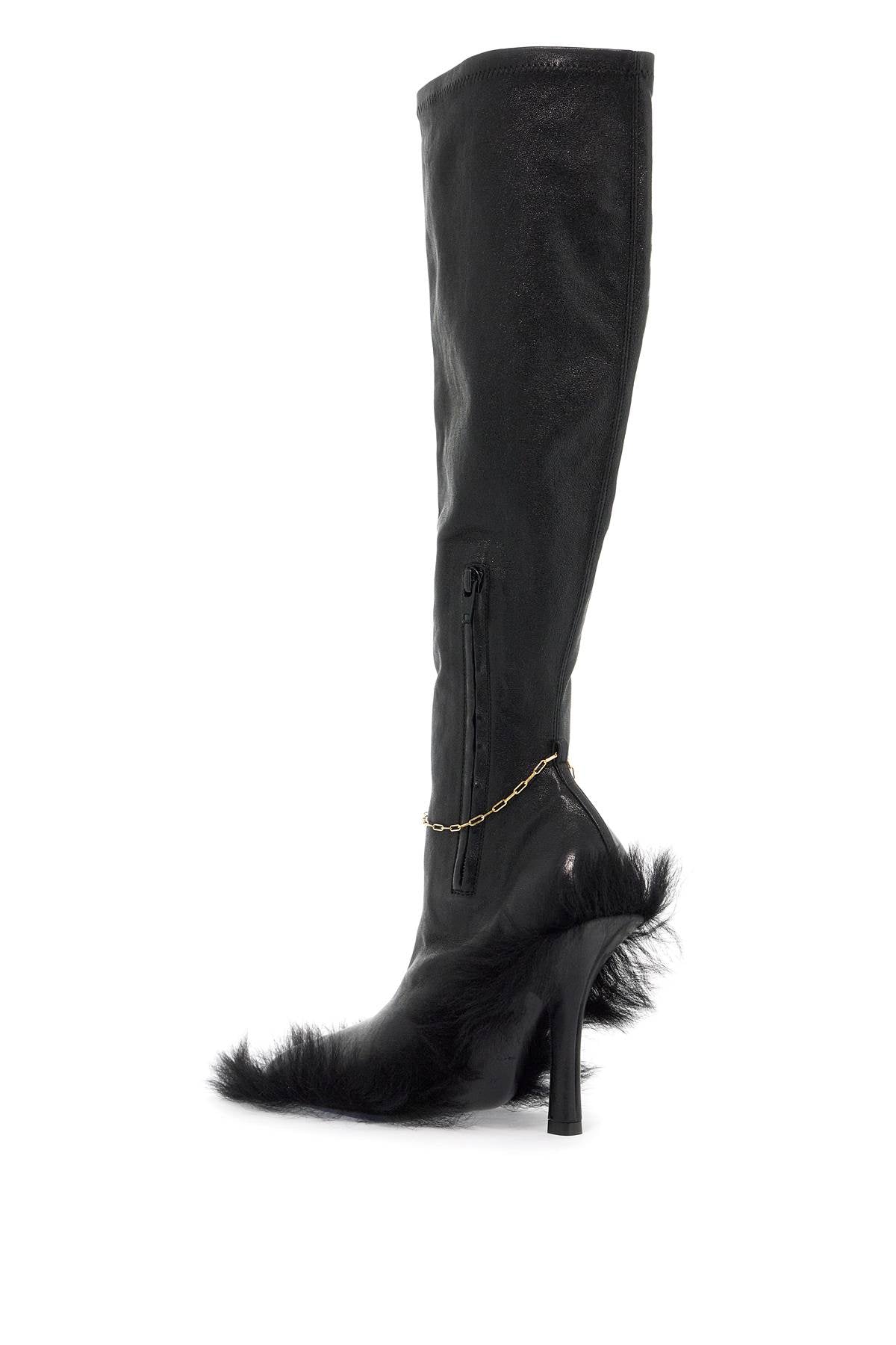 BURBERRY slinky leather high legging boots