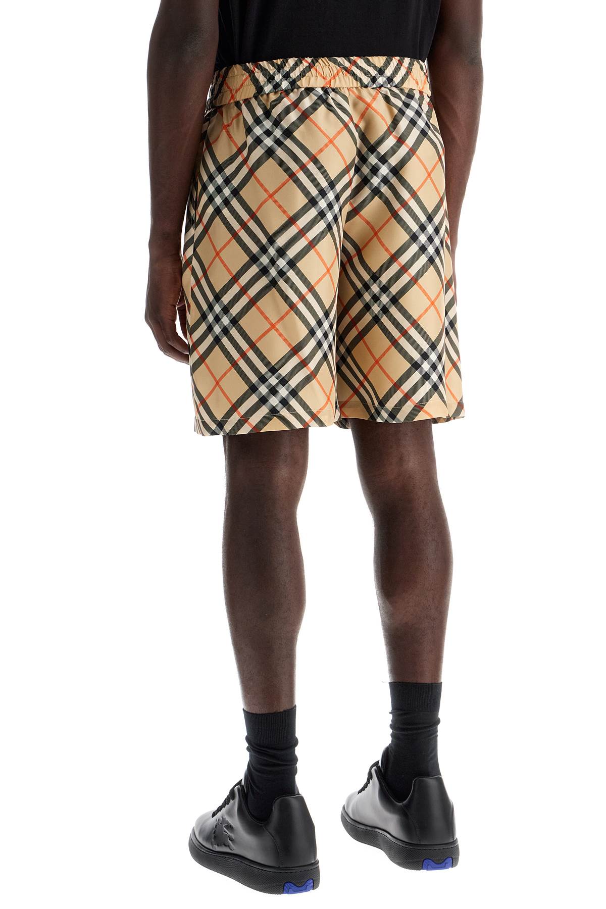 BURBERRY ered silk bermuda shorts for men