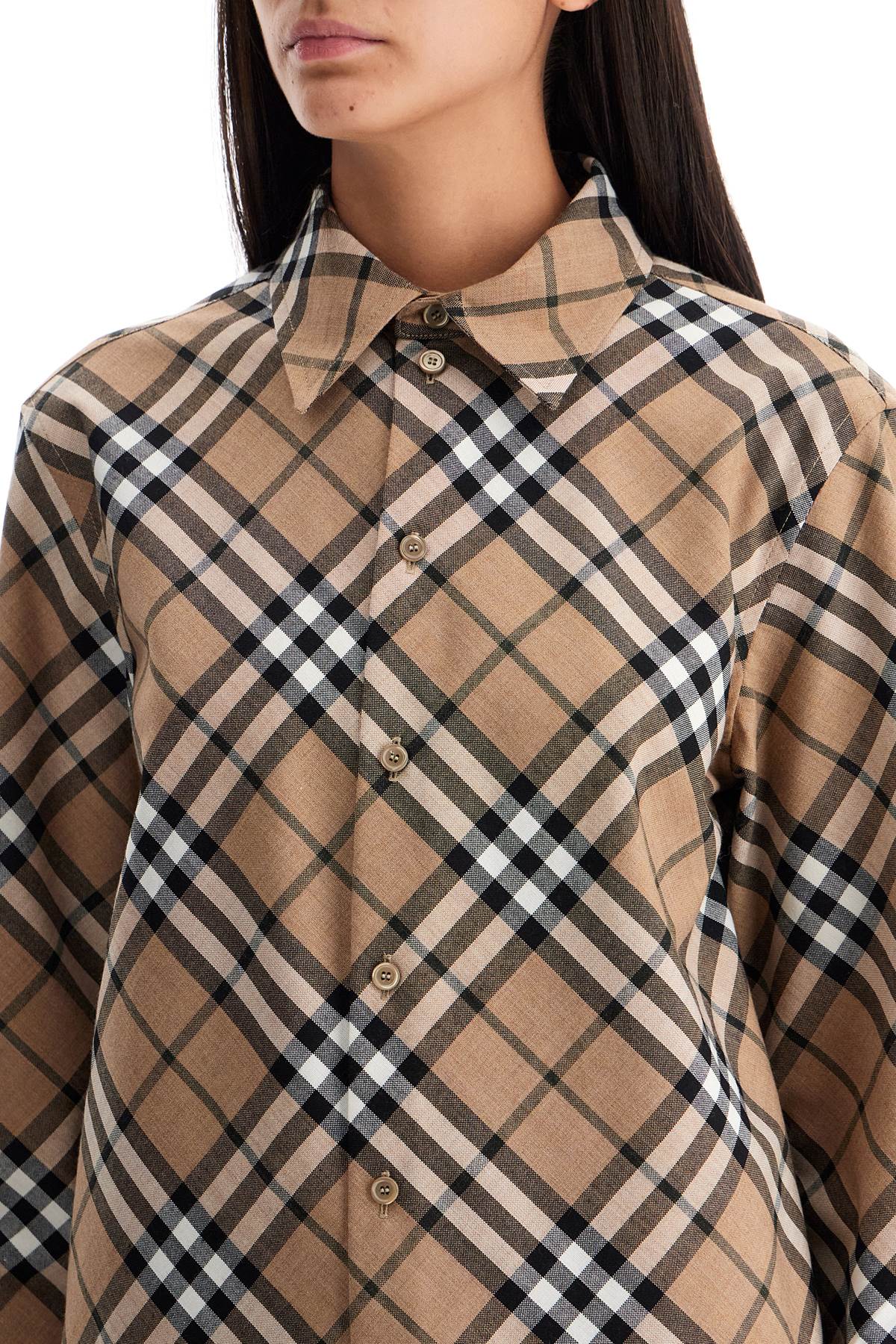 BURBERRY ered wool blend shirt