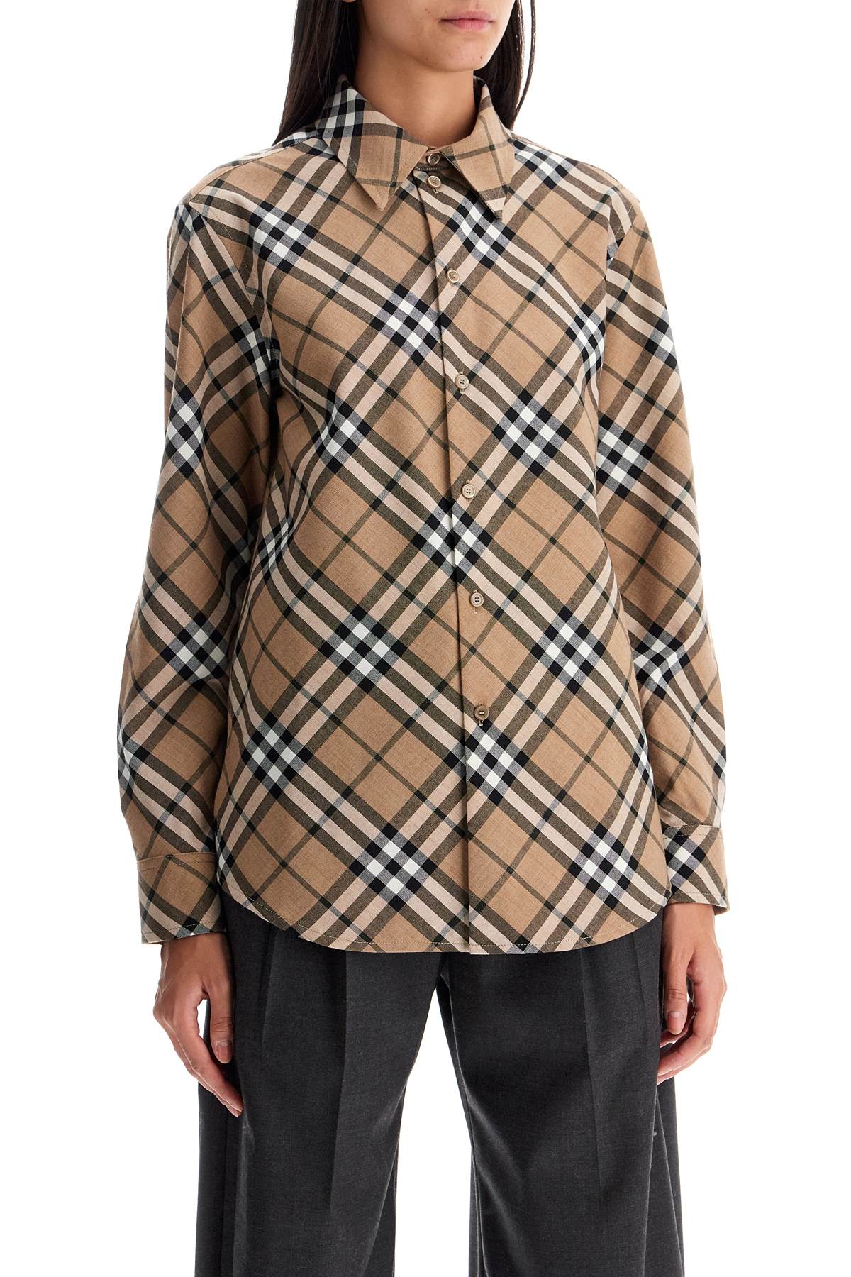 BURBERRY ered wool blend shirt