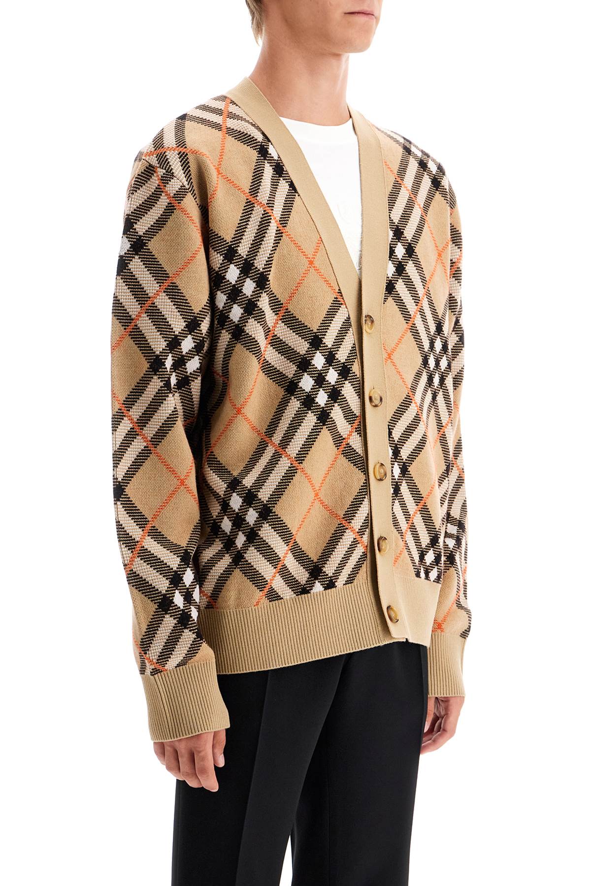 BURBERRY ered wool and mohair cardigan sweater