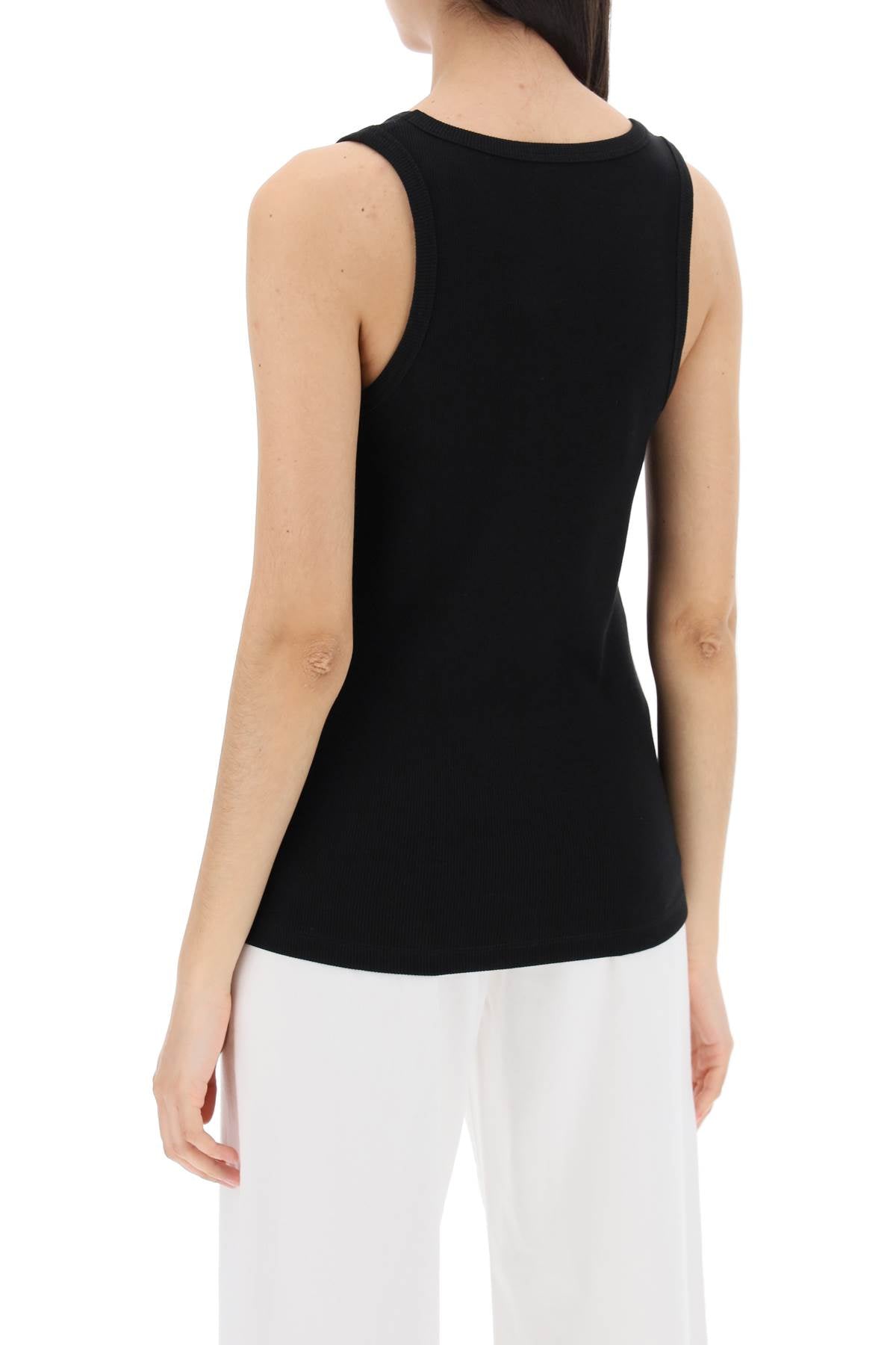 MONCLER sleeveless ribbed jersey top