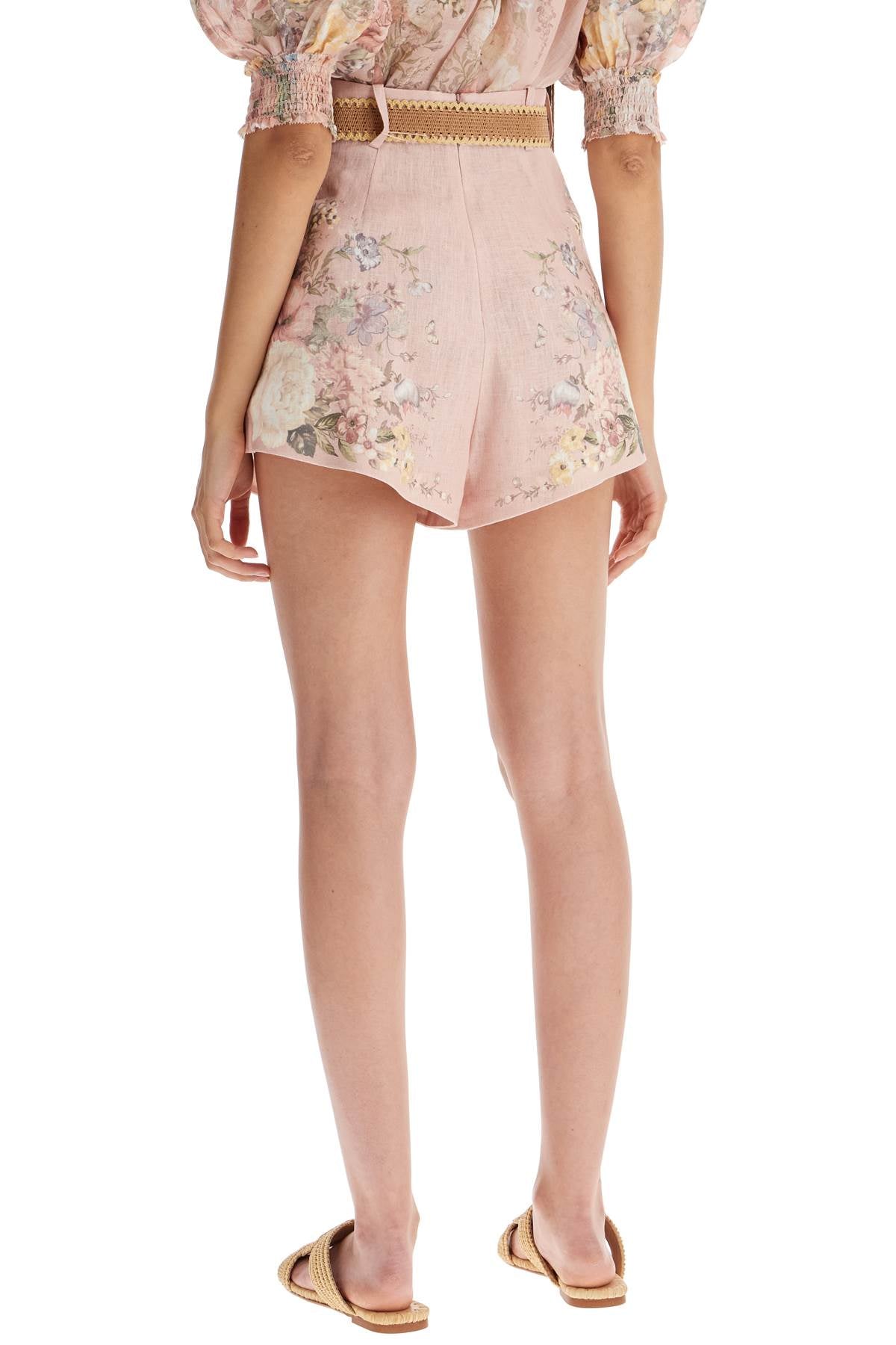 ZIMMERMANN floral linen waverly shorts