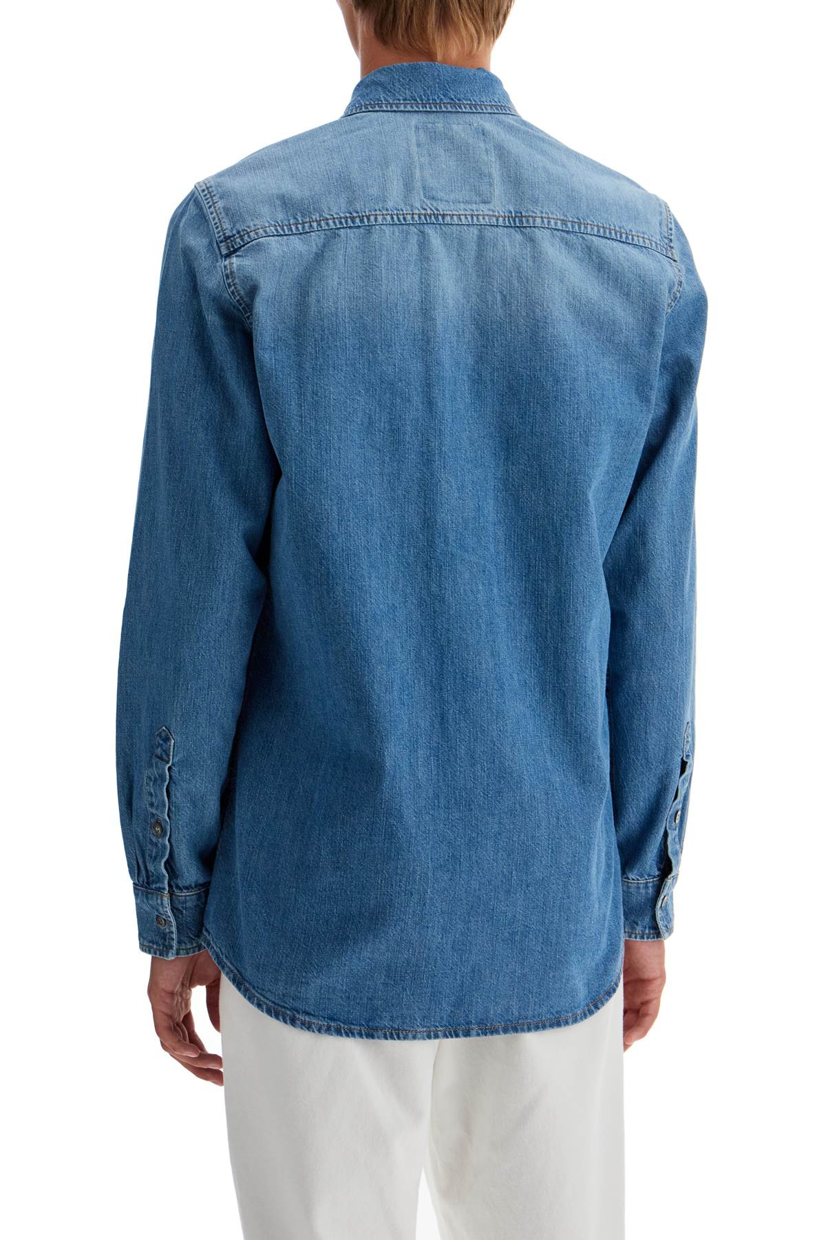 MOSCHINO denim shirt with patch details