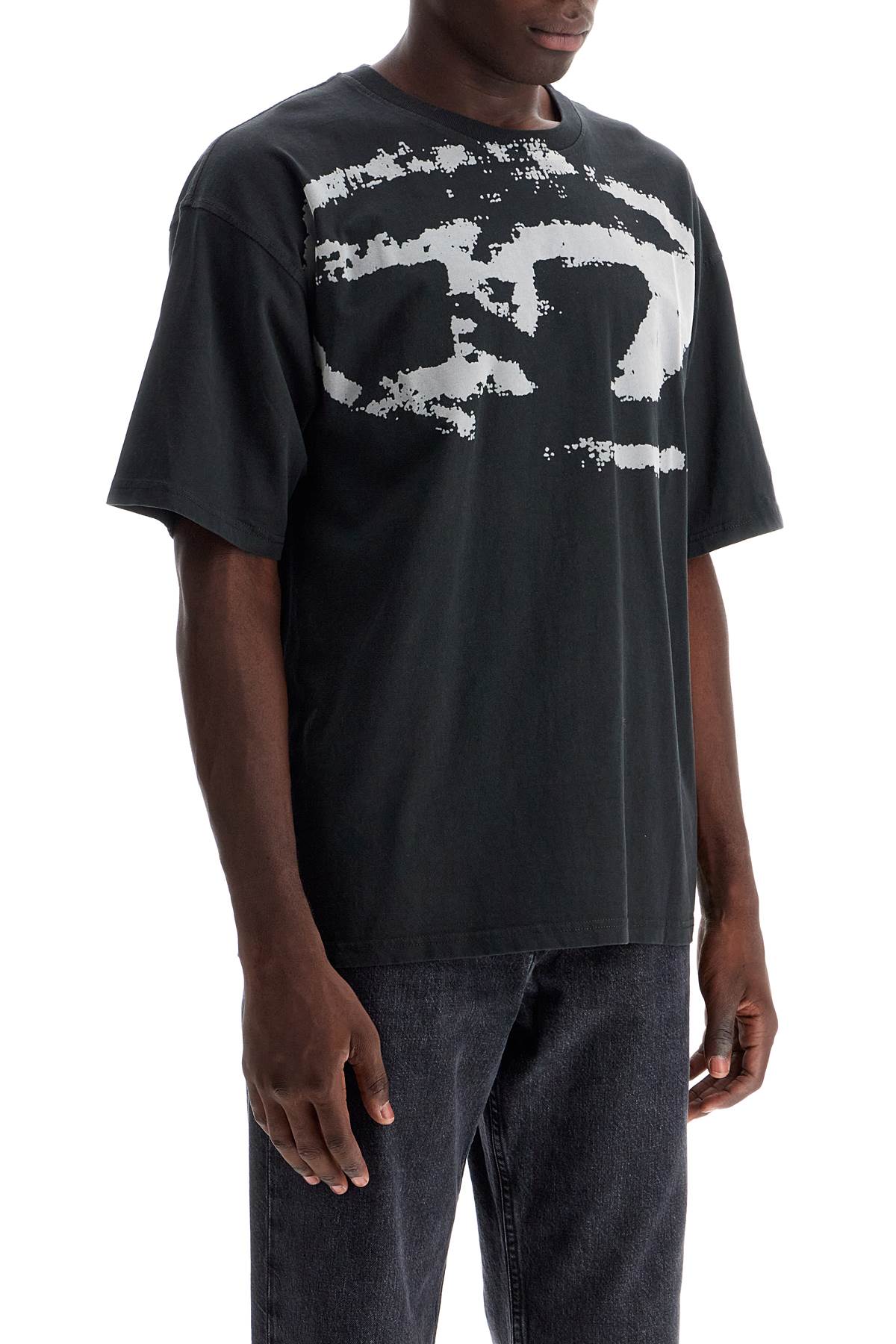 DIESEL t-boxt-n14 t-shirt with flocked logo