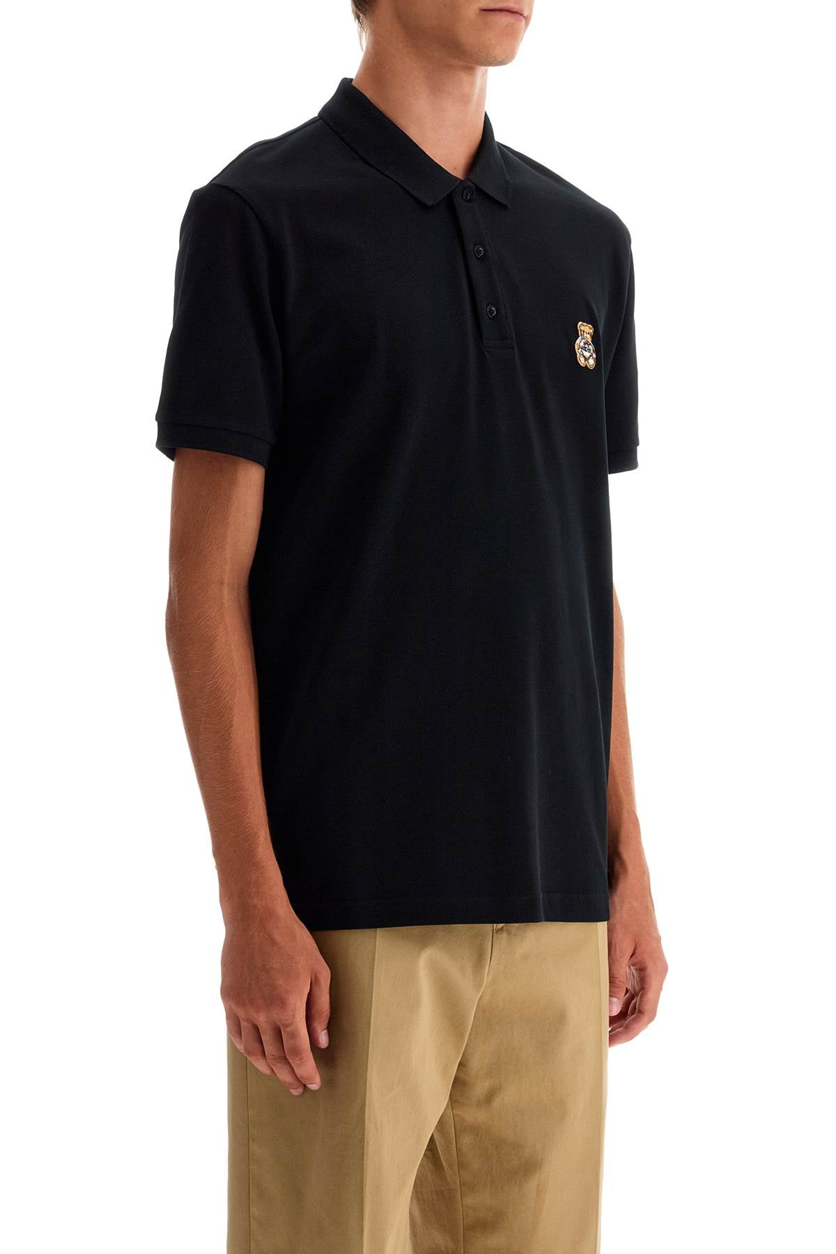 MOSCHINO polo shirt with teddy bear application