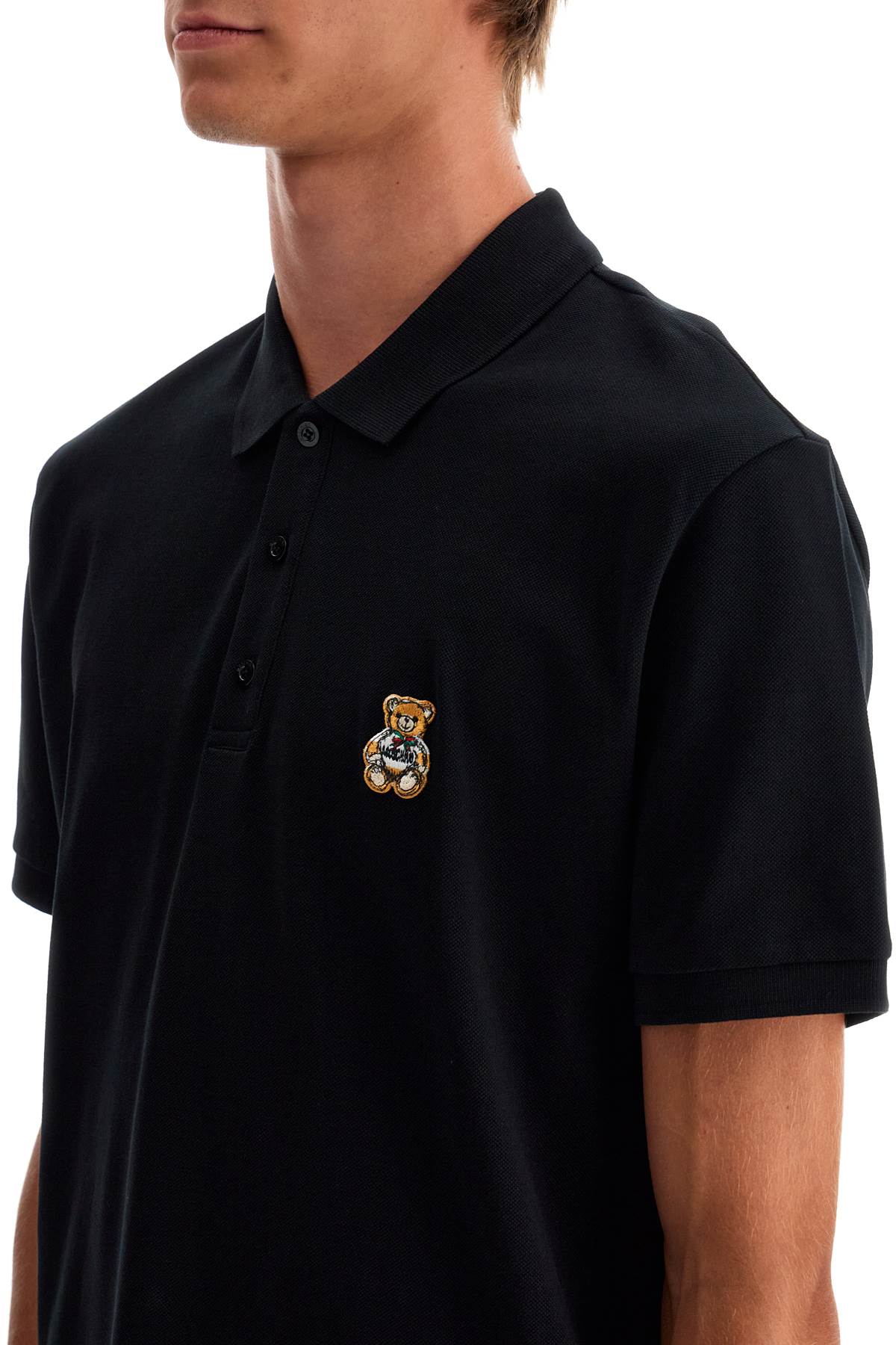 MOSCHINO polo shirt with teddy bear application