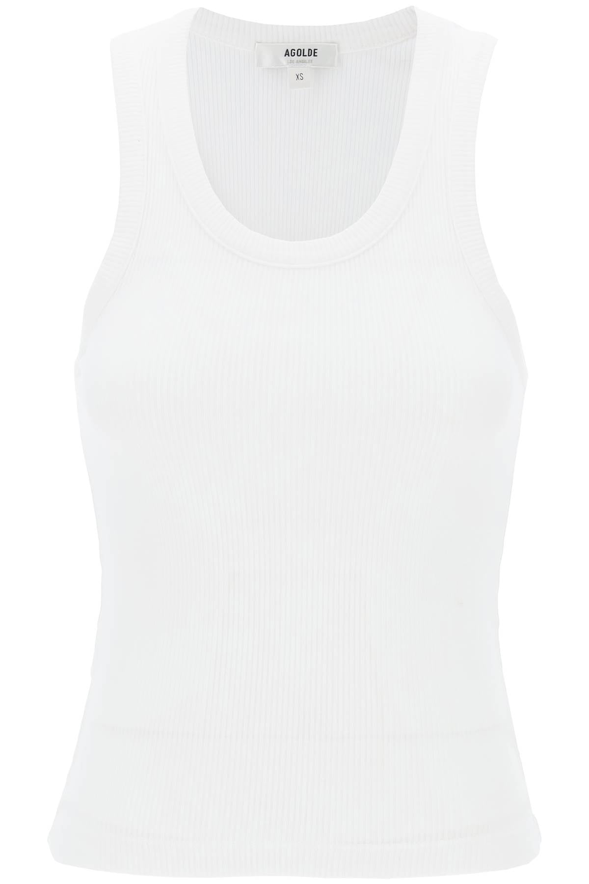 AGOLDE poppy ribbed tank top