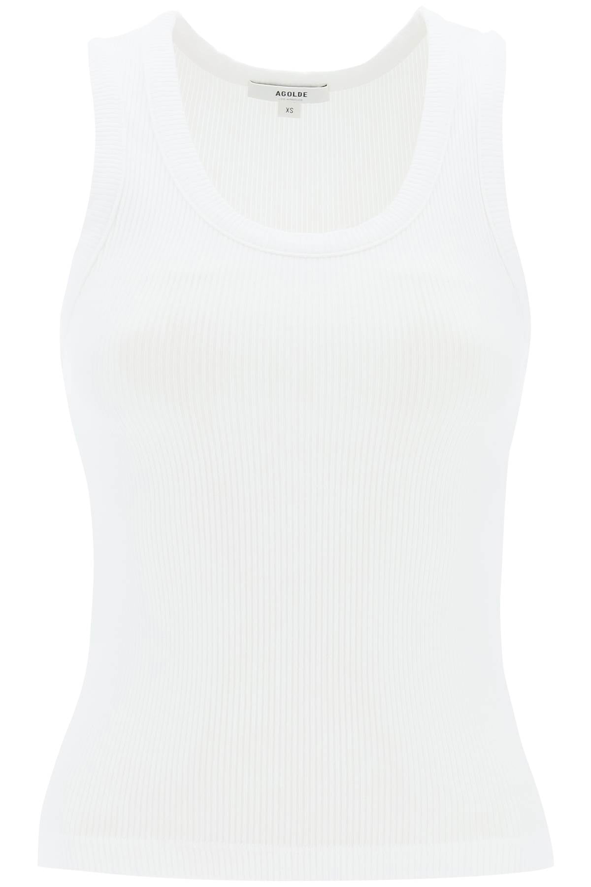 AGOLDE poppy ribbed tank top