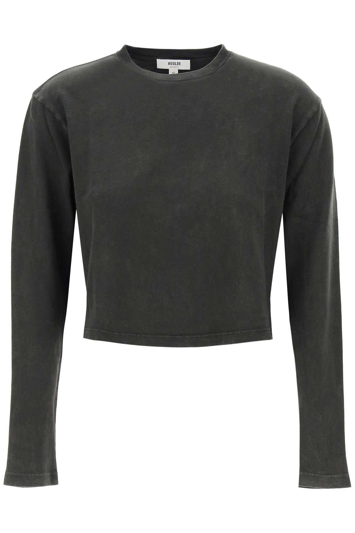 AGOLDE "cropped long-sleeved mason t