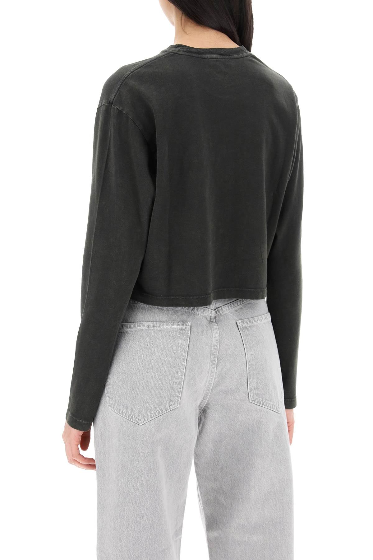 AGOLDE "cropped long-sleeved mason t