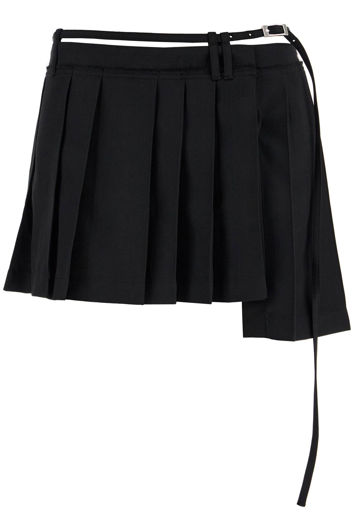 ACNE STUDIOS asymmetric pleated mini skirt