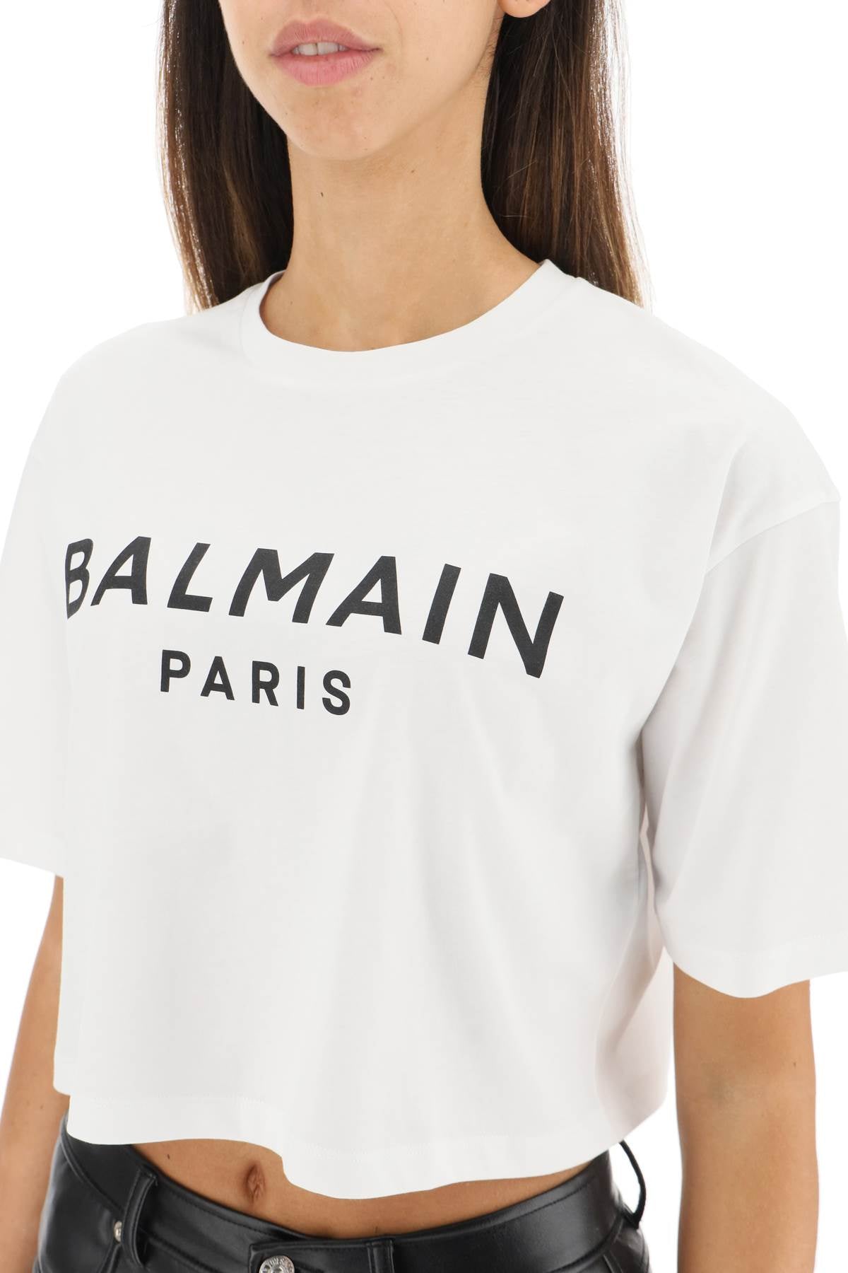 BALMAIN logo print boxy t-shirt