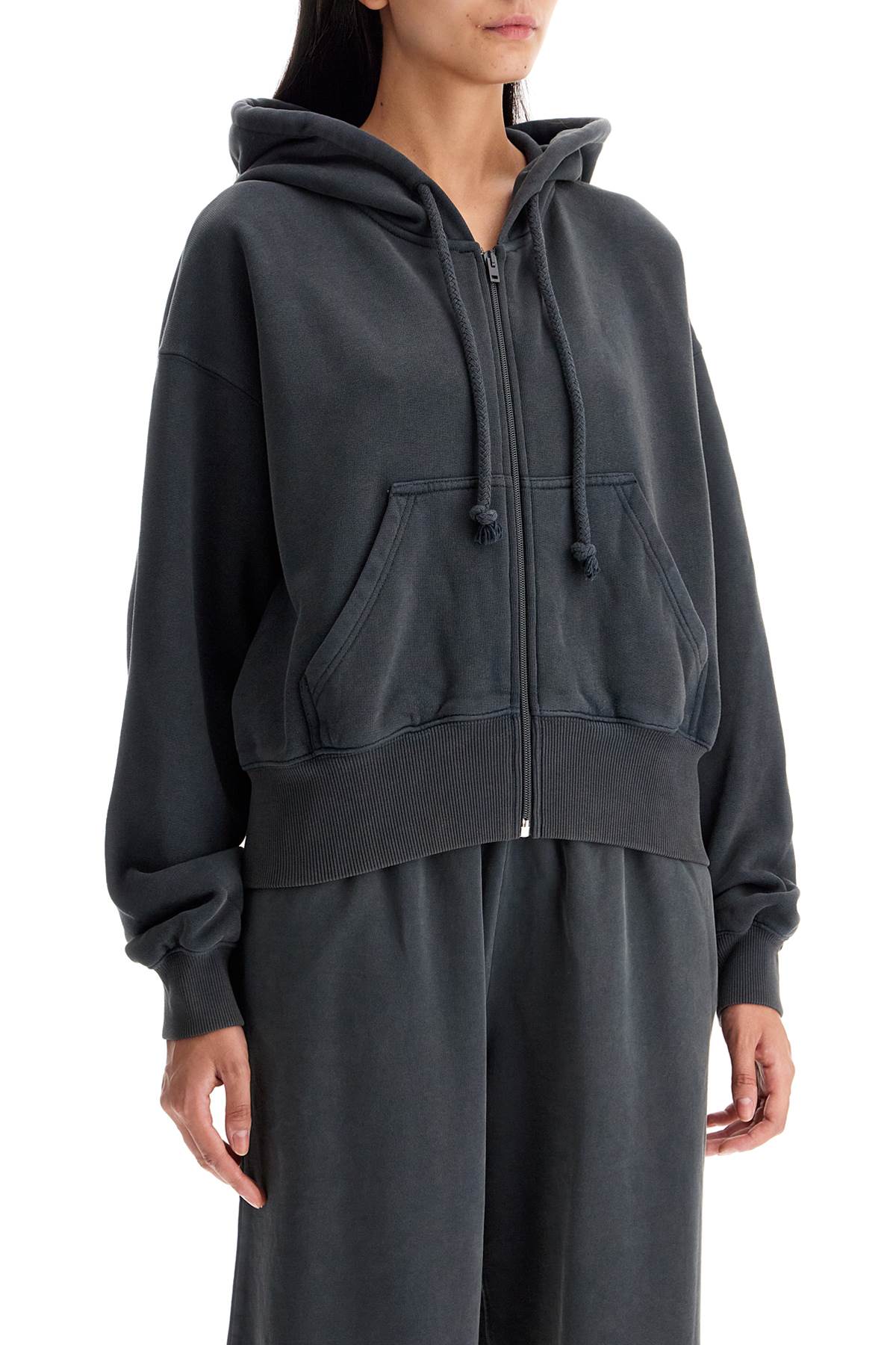 ACNE STUDIOS boxy sweatshirt with zip and hood