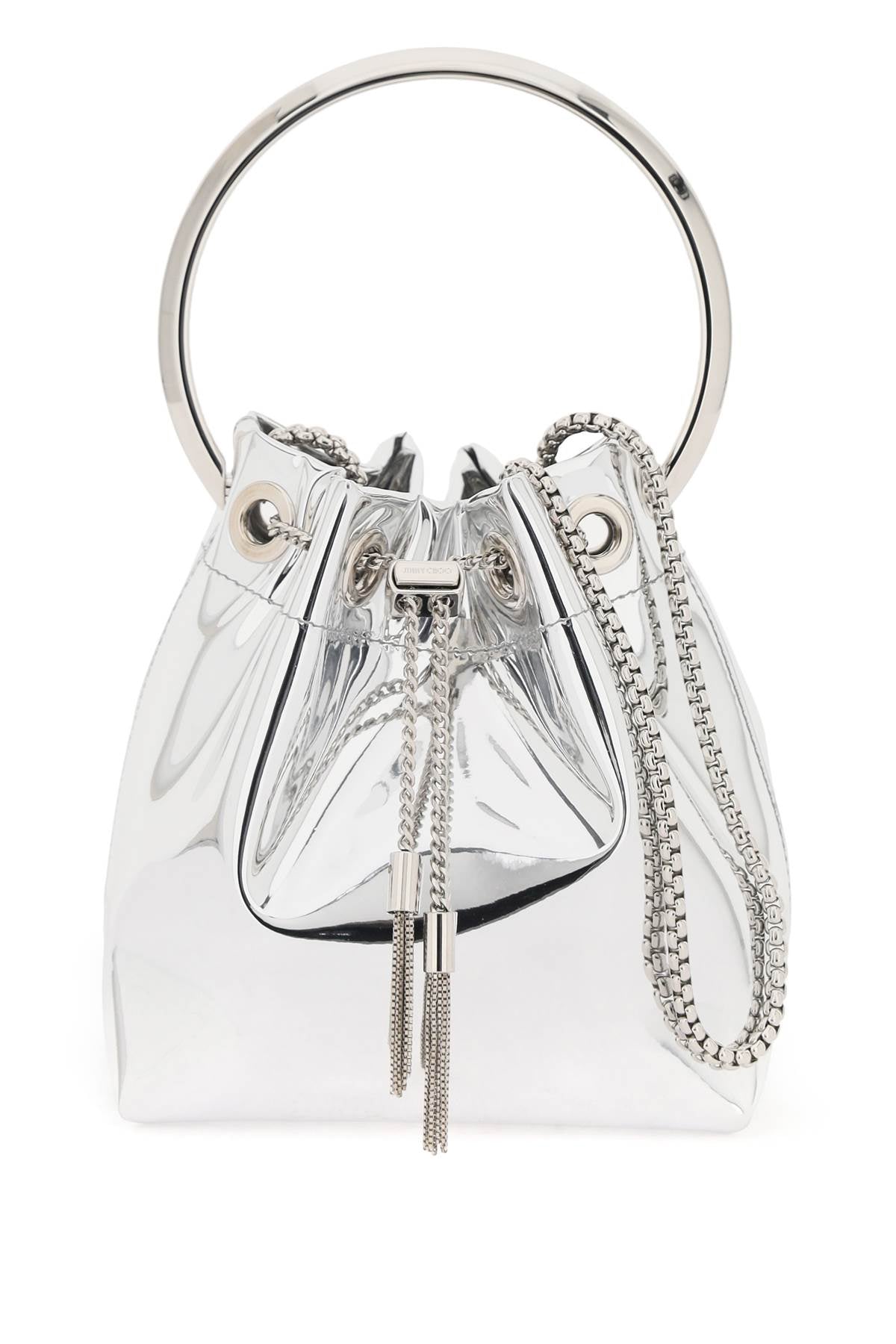 JIMMY CHOO bon bon mirror-effect bag