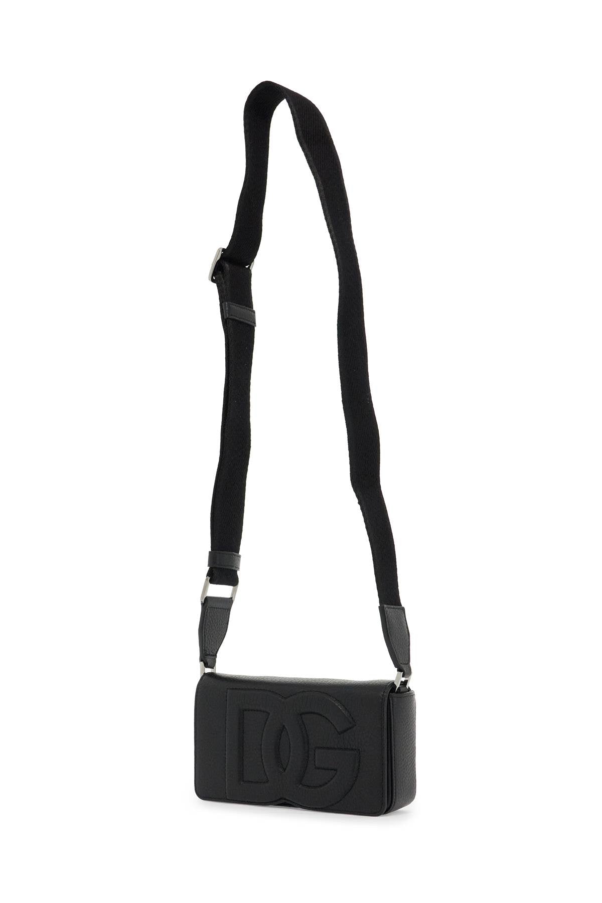 DOLCE & GABBANA mini leather crossbody bag with shoulder strap.