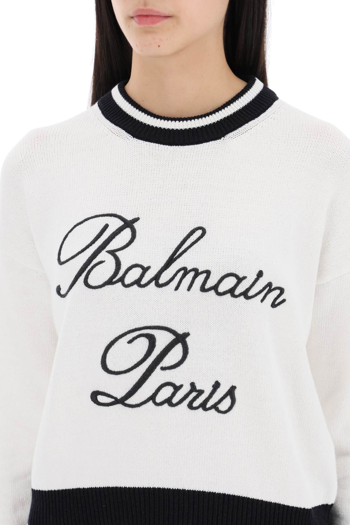 BALMAIN embroidered logo pullover