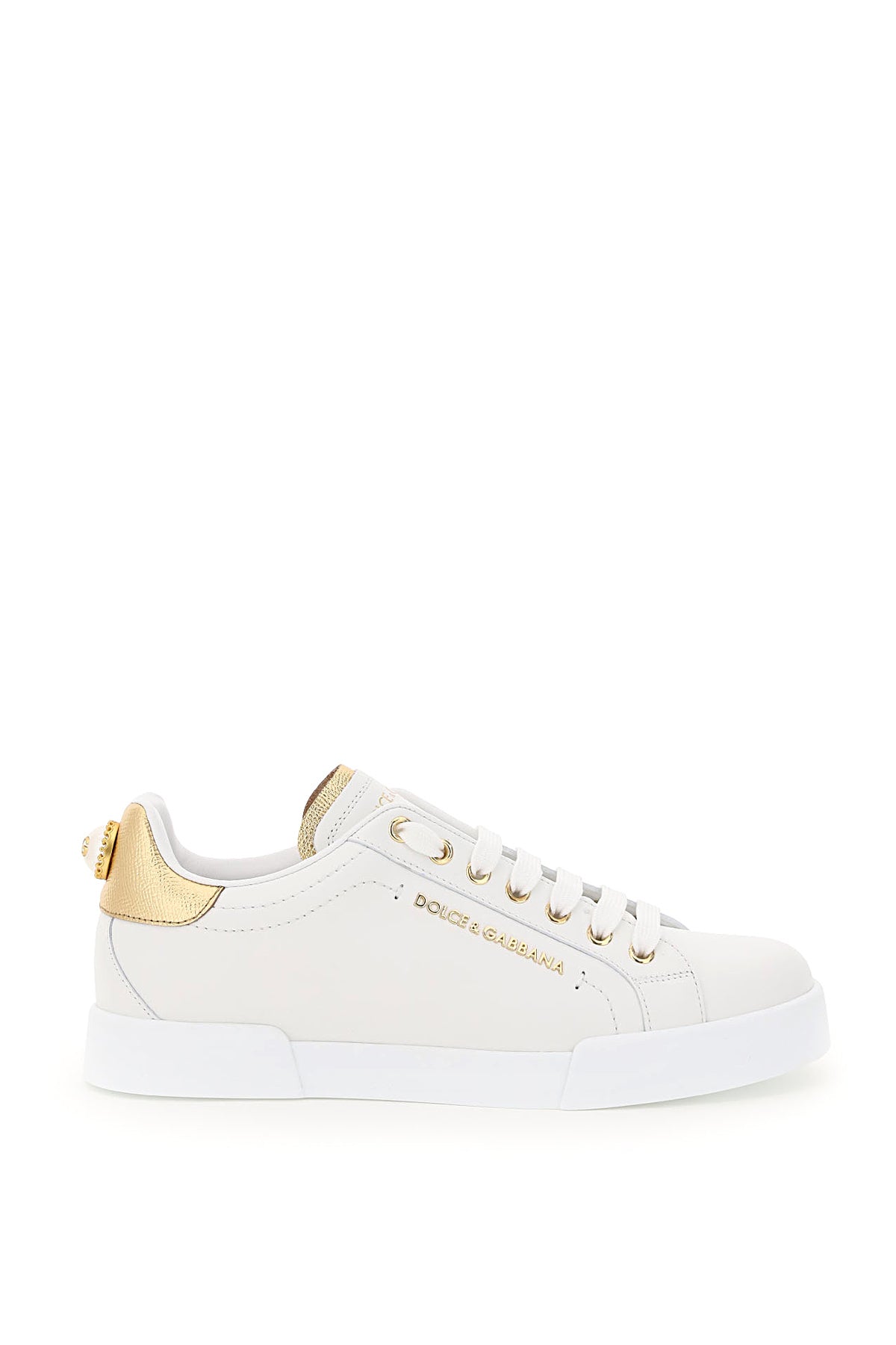 DOLCE & GABBANA portofino sneakers with pearl