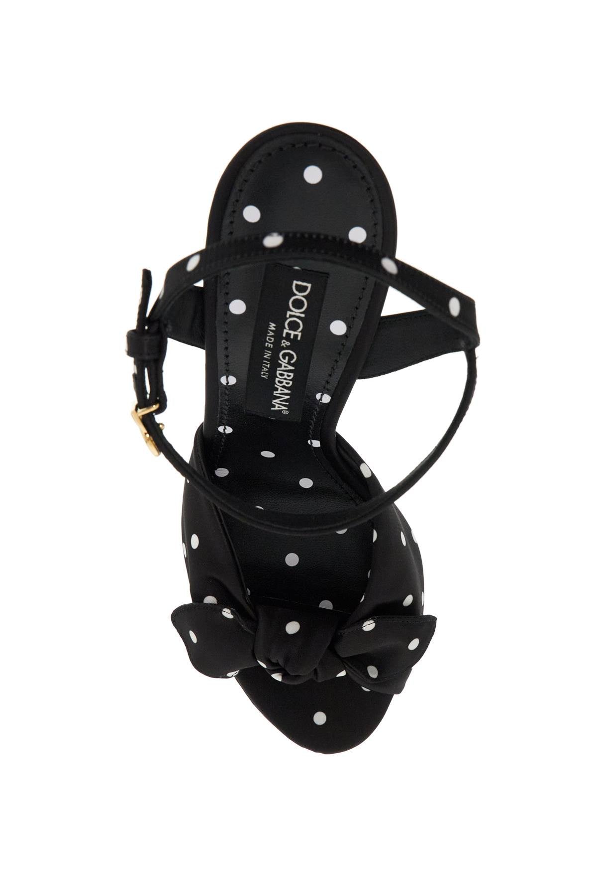 DOLCE & GABBANA "keira polka dot satin platform sandals