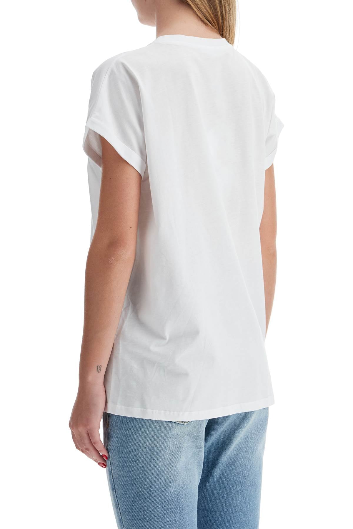 BALMAIN flocked logo t-shirt