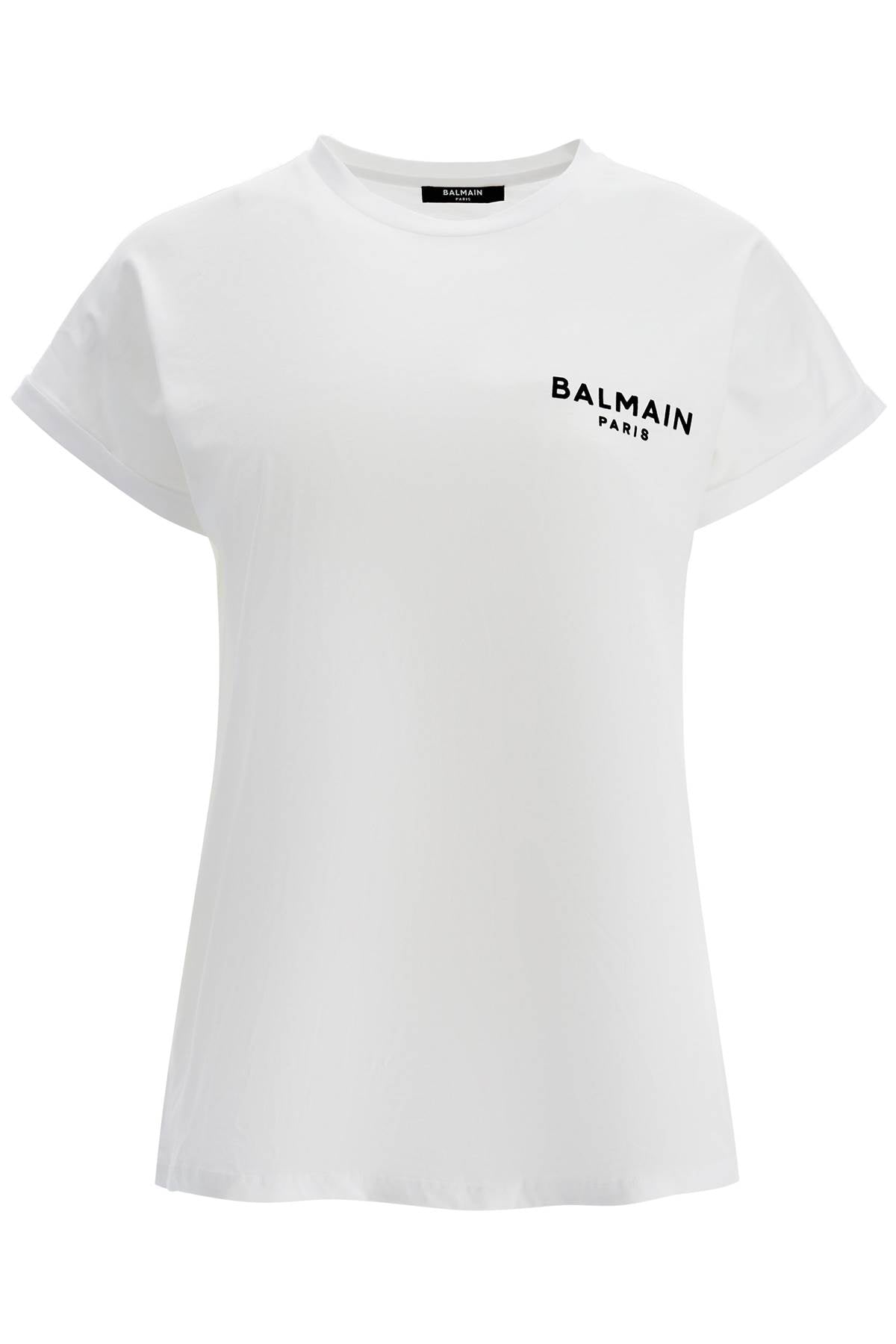 BALMAIN flocked logo t-shirt