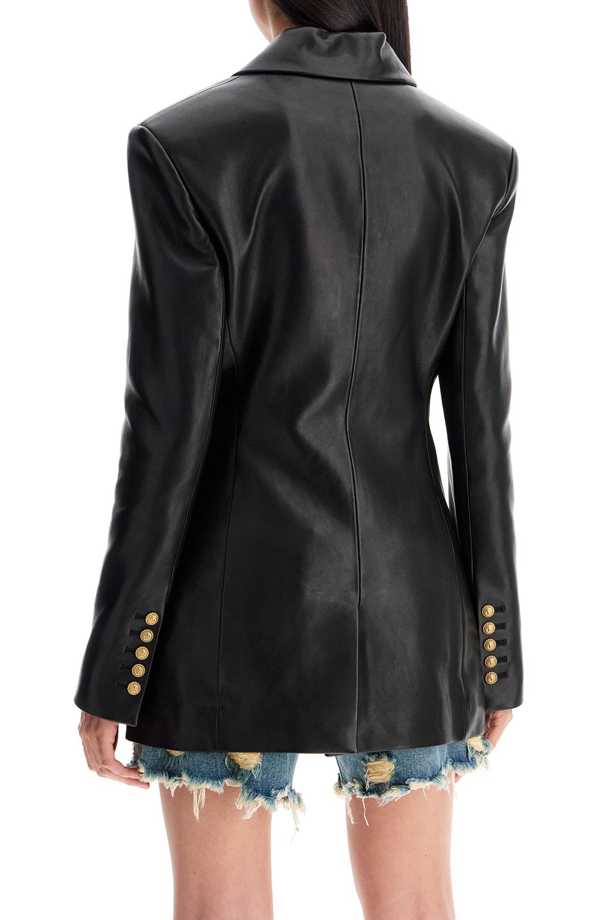 BALMAIN leather blazer jacket