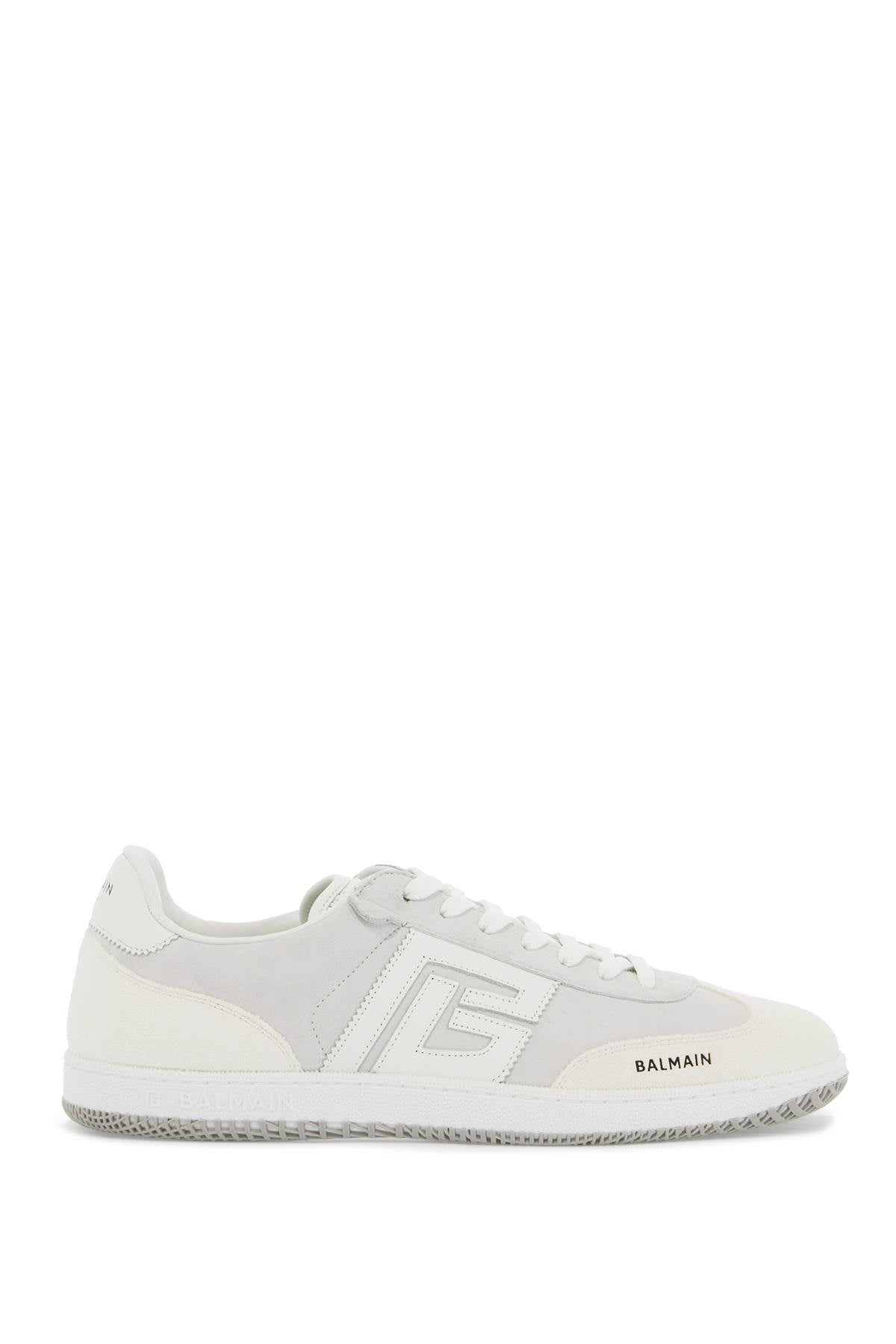 BALMAIN leather swan sneakers for