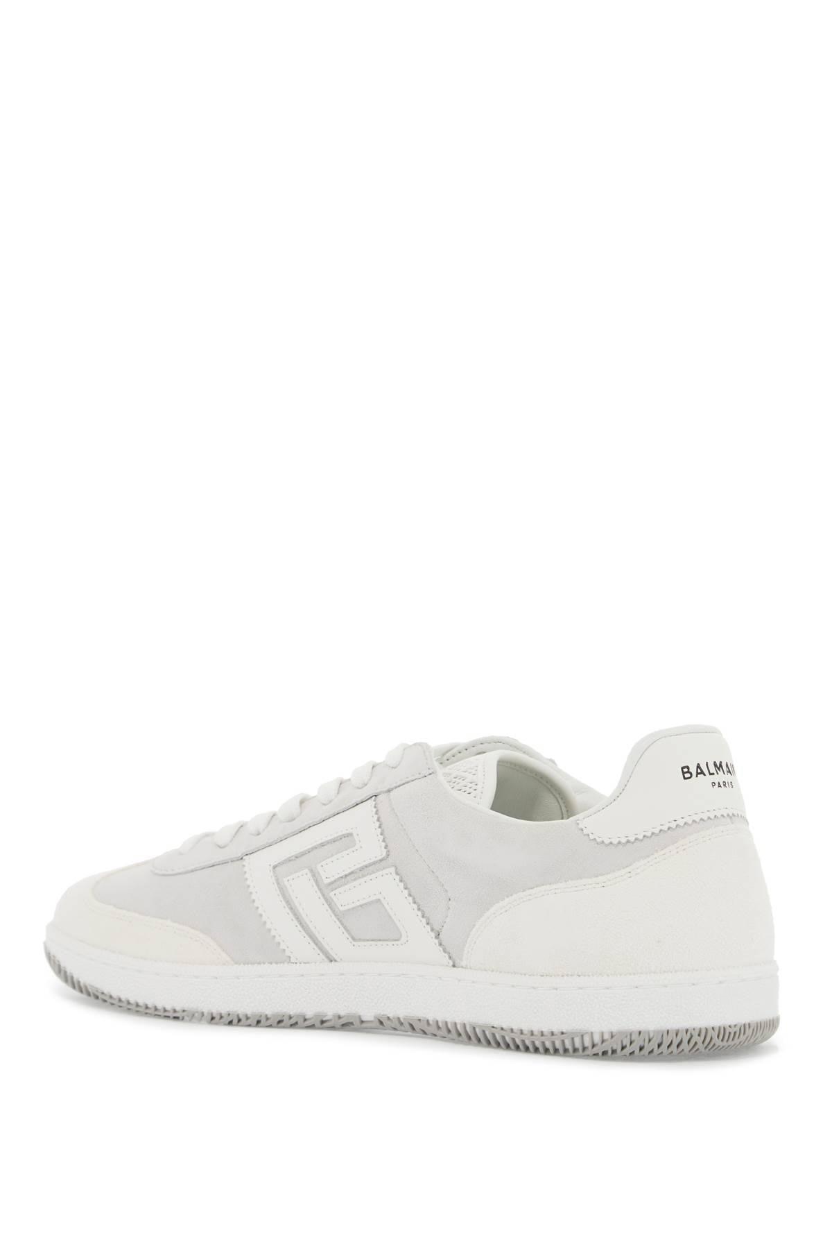 BALMAIN leather swan sneakers for