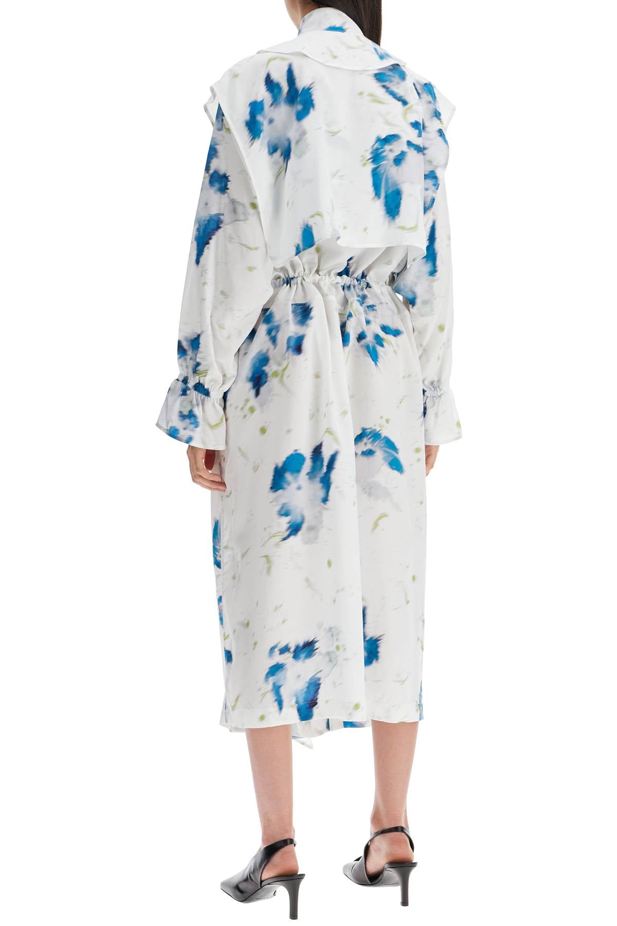 LEMAIRE printed dust coat with cape