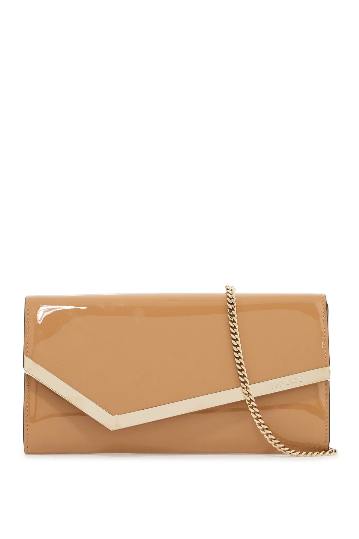 JIMMY CHOO patent leather emmie clutch