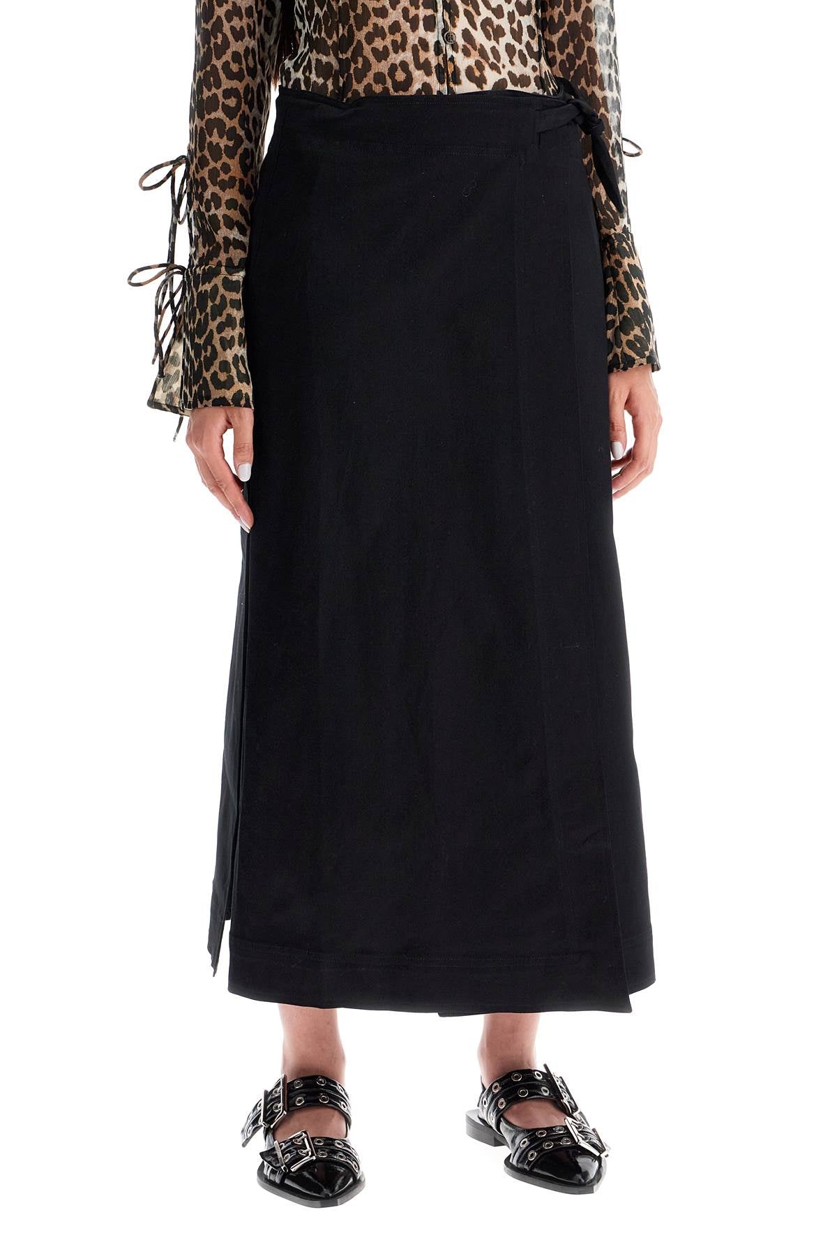 GANNI long wrap skirt with pockets