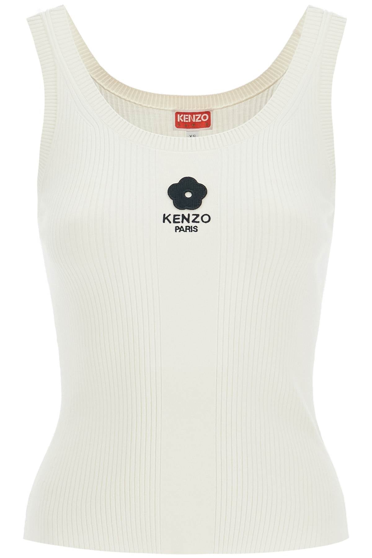 KENZO ribbed knit tank top with spaghetti straps