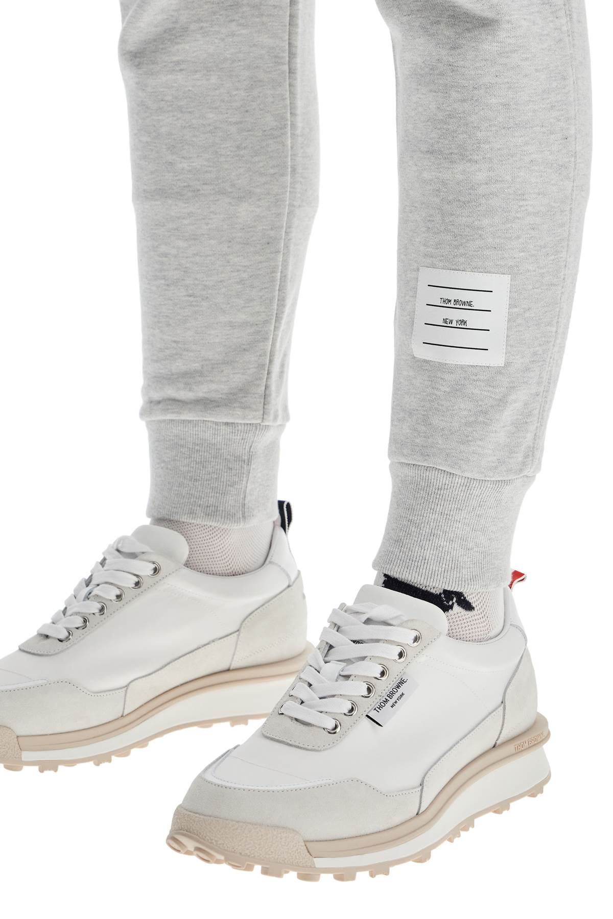 THOM BROWNE cotton 4-bar jog