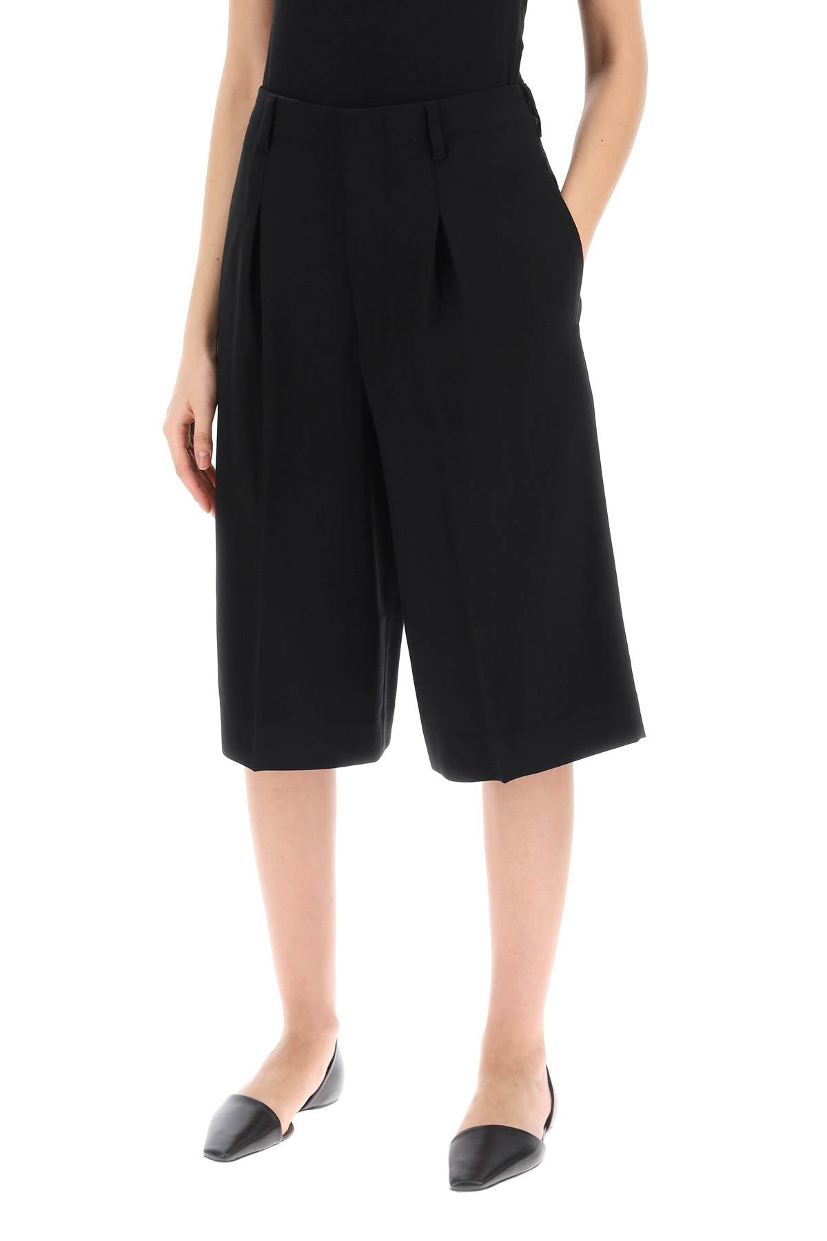 AMI ALEXANDRE MATIUSSI gabardine bermuda shorts