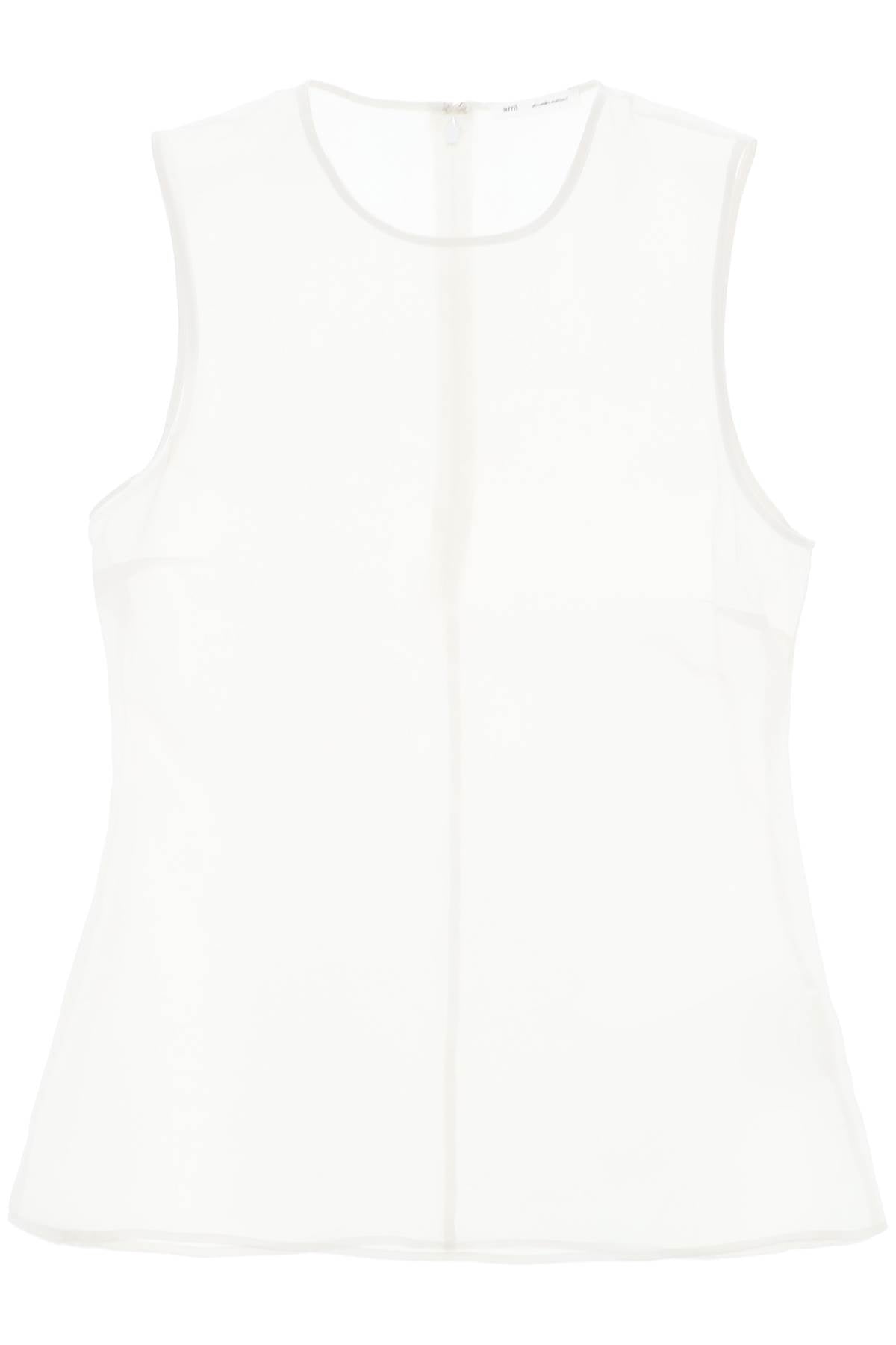 AMI ALEXANDRE MATIUSSI sleeveless silk top in