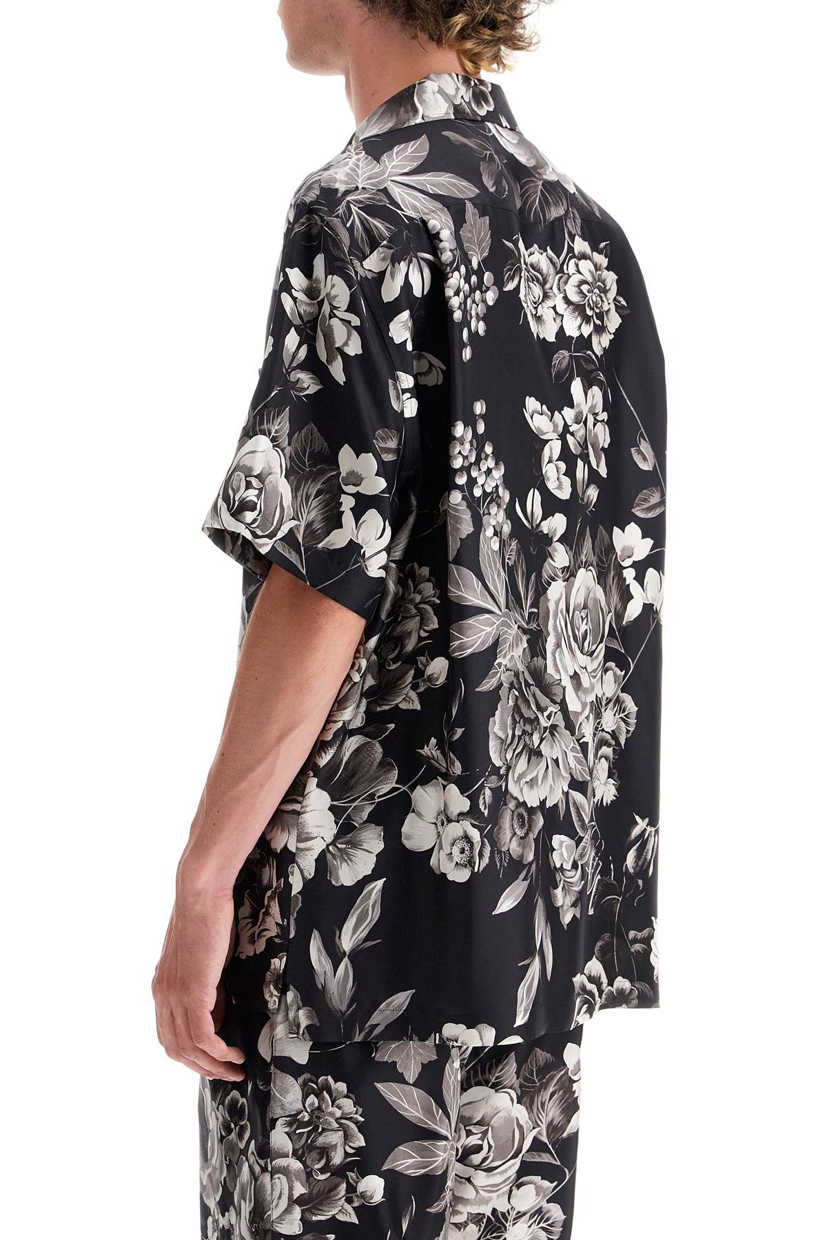 DOLCE & GABBANA hawaii silk shirt with floral print set