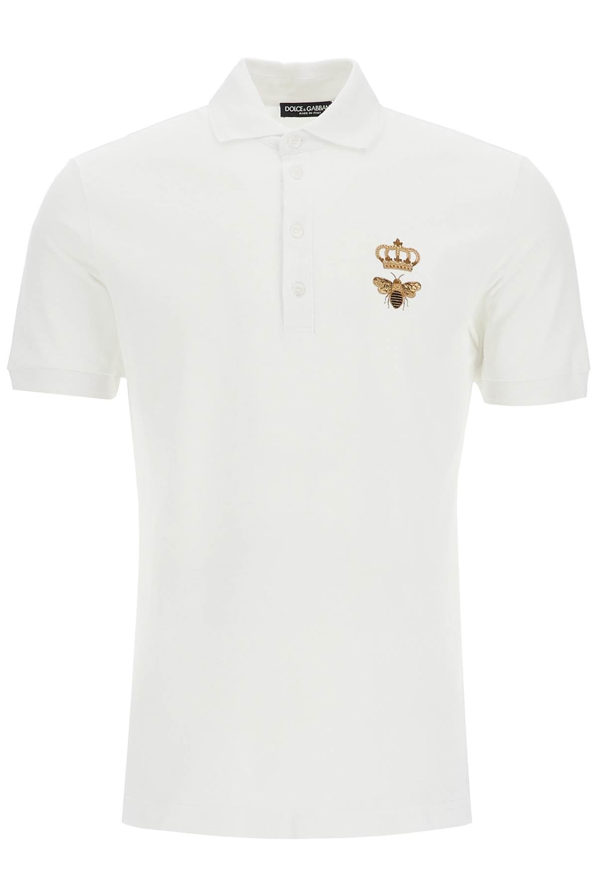 DOLCE & GABBANA slim fit polo shirt with embroidery