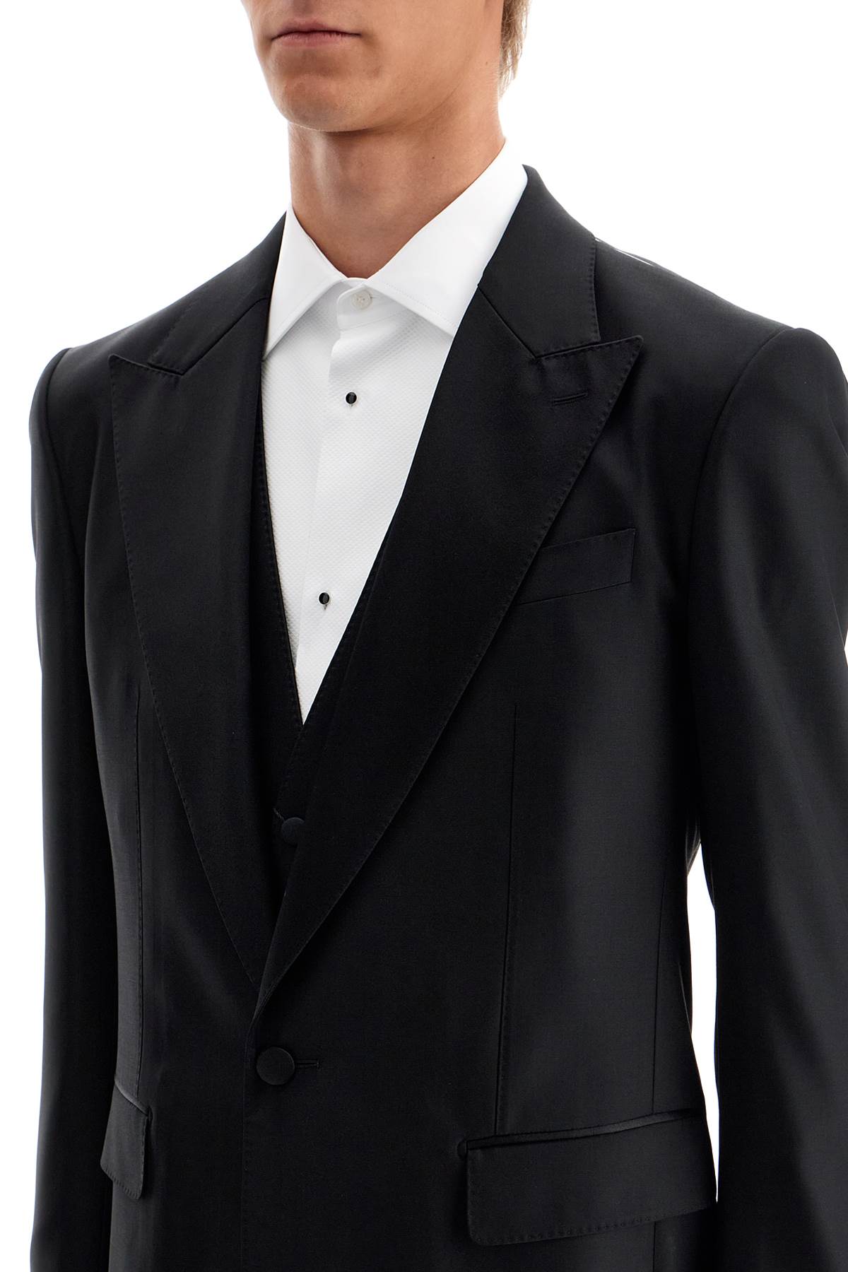 DOLCE & GABBANA wool and silk tuxedo suit