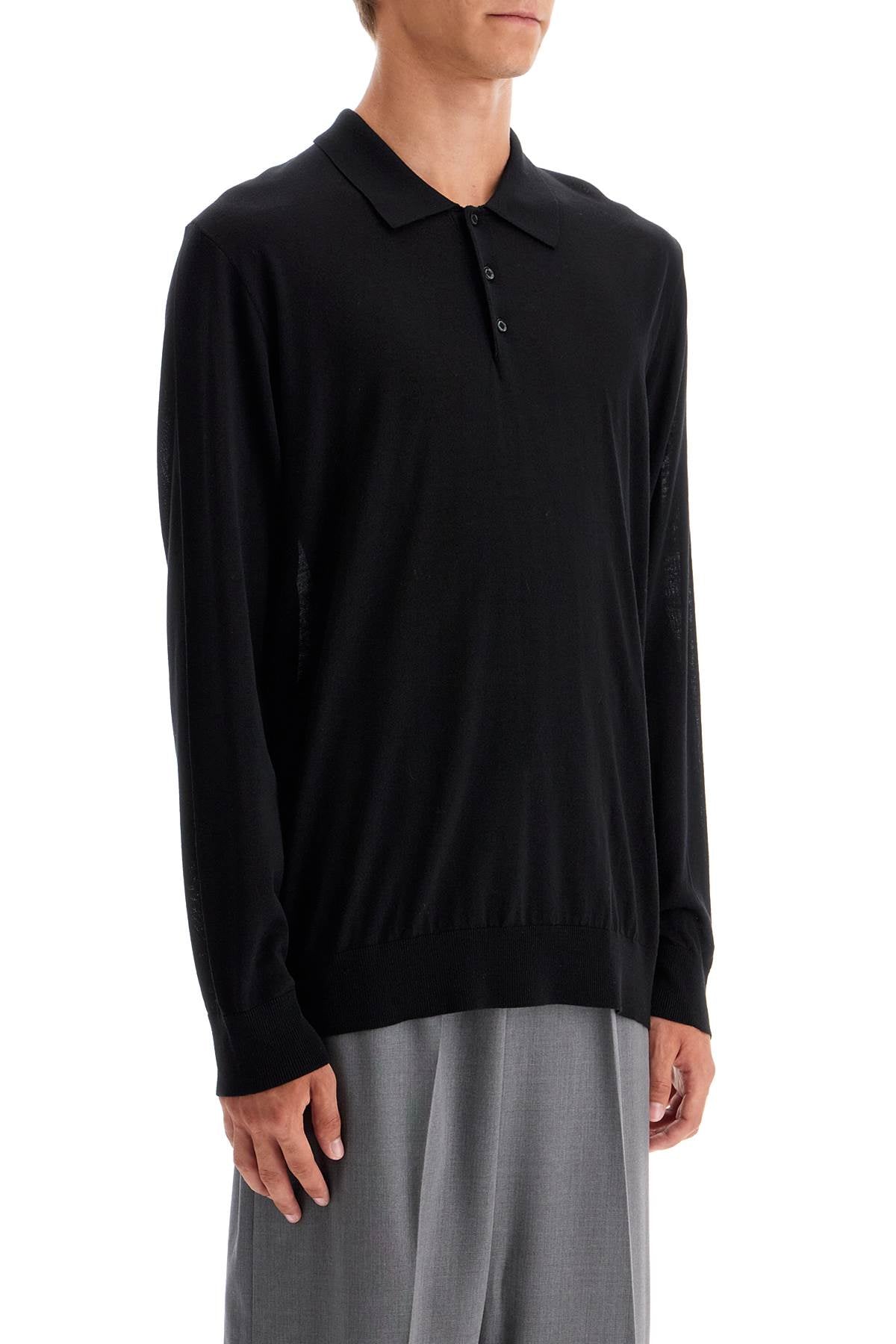 GOLDEN GOOSE long-sleeved wool polo shirt