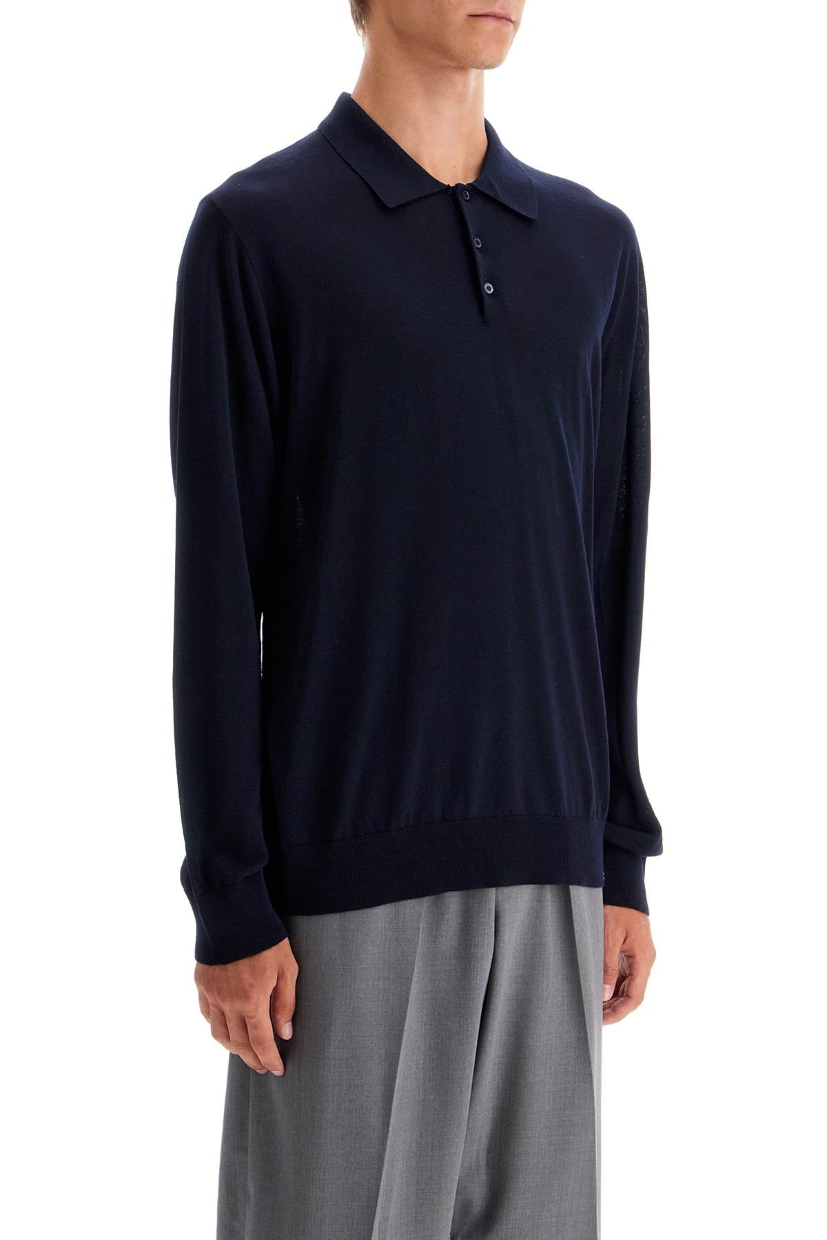 GOLDEN GOOSE long-sleeved wool polo shirt